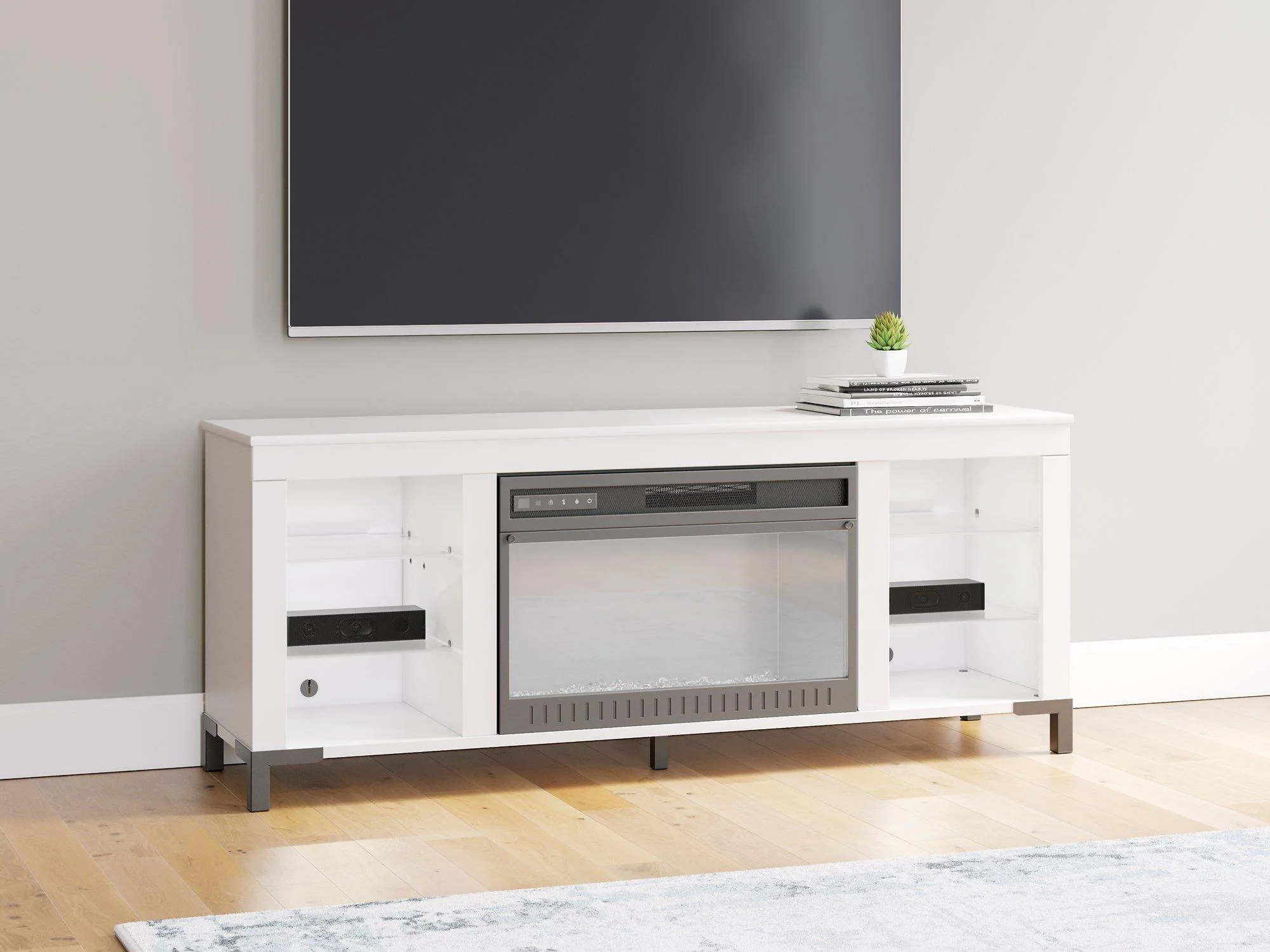 Brollevi 60" TV Stand with Electric Fireplace - Image 12