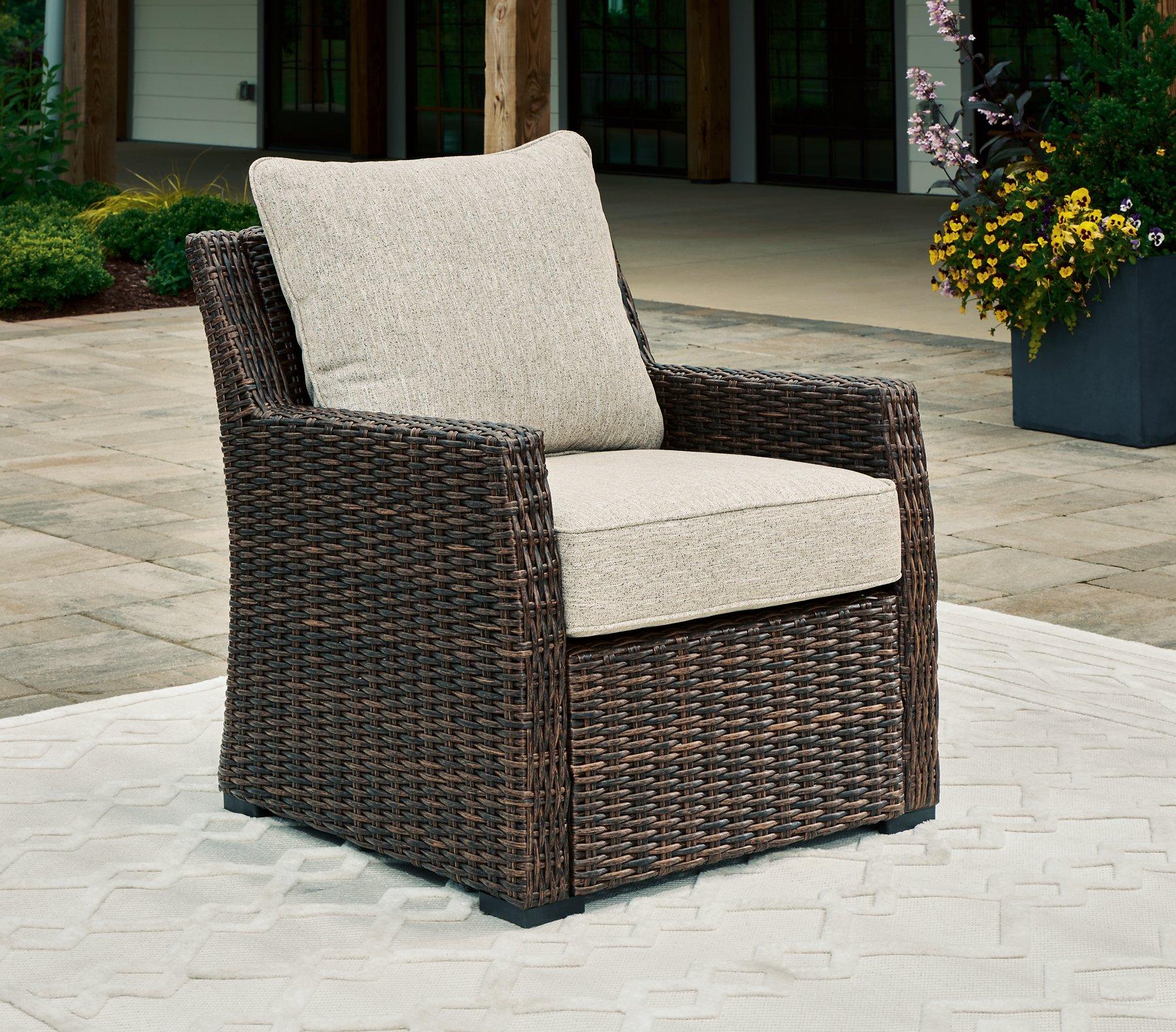 Brook Ranch Outdoor Lounge Chair with Cushion - Image 2