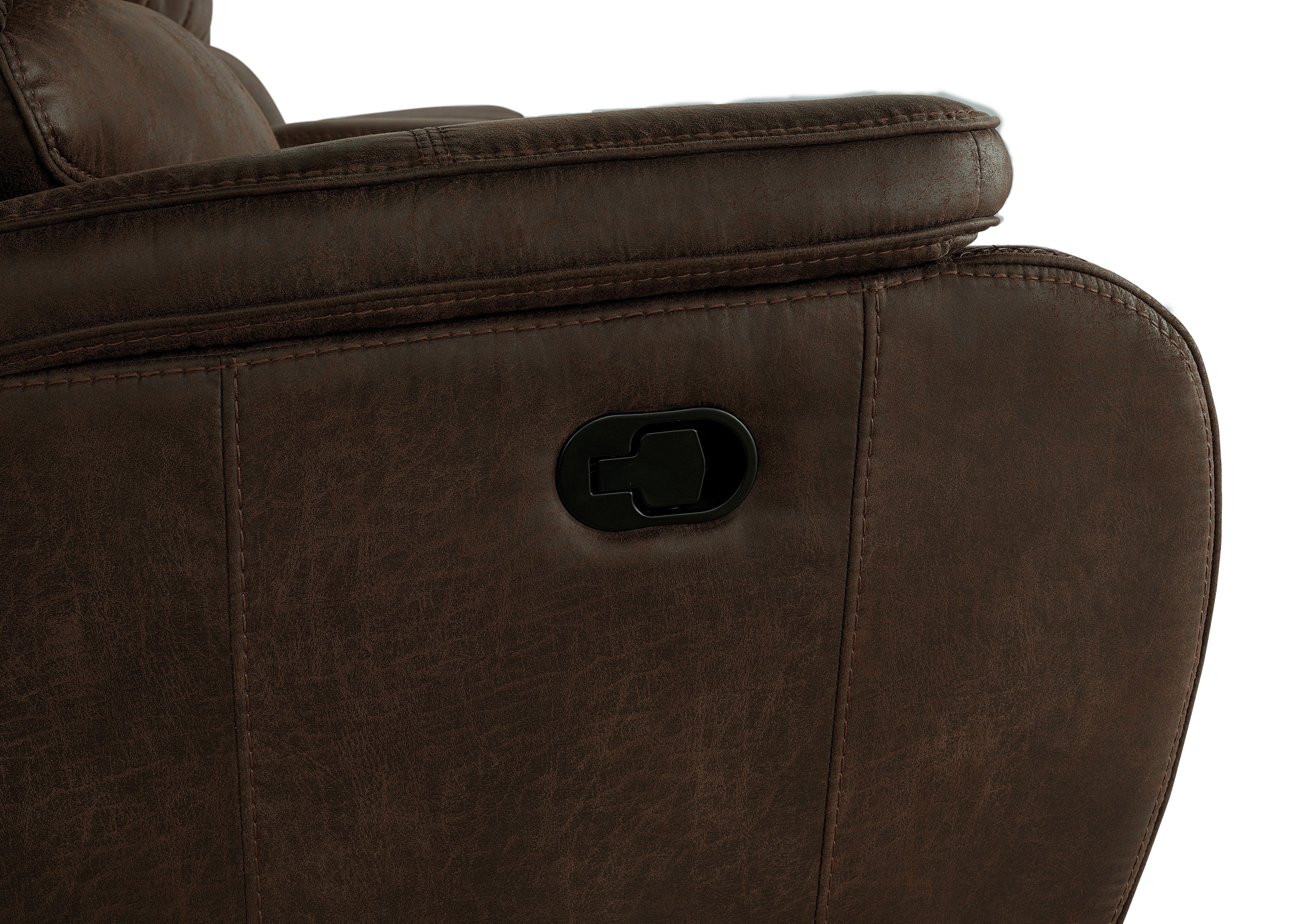 Brookings Console Loveseat W/ Dual Recliners-Brown - Image 6