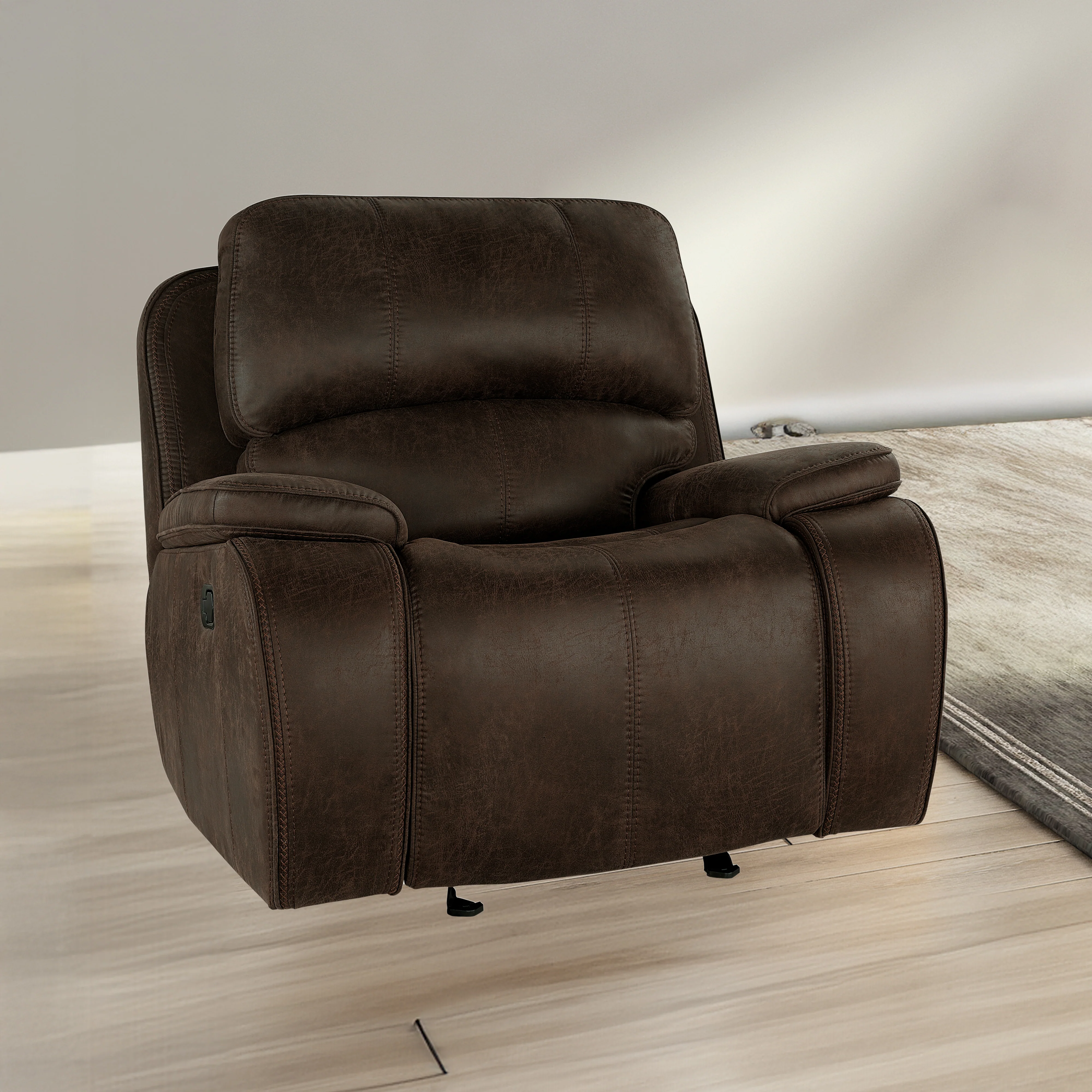 Brookings Glider Recliner-Brown - Image 7