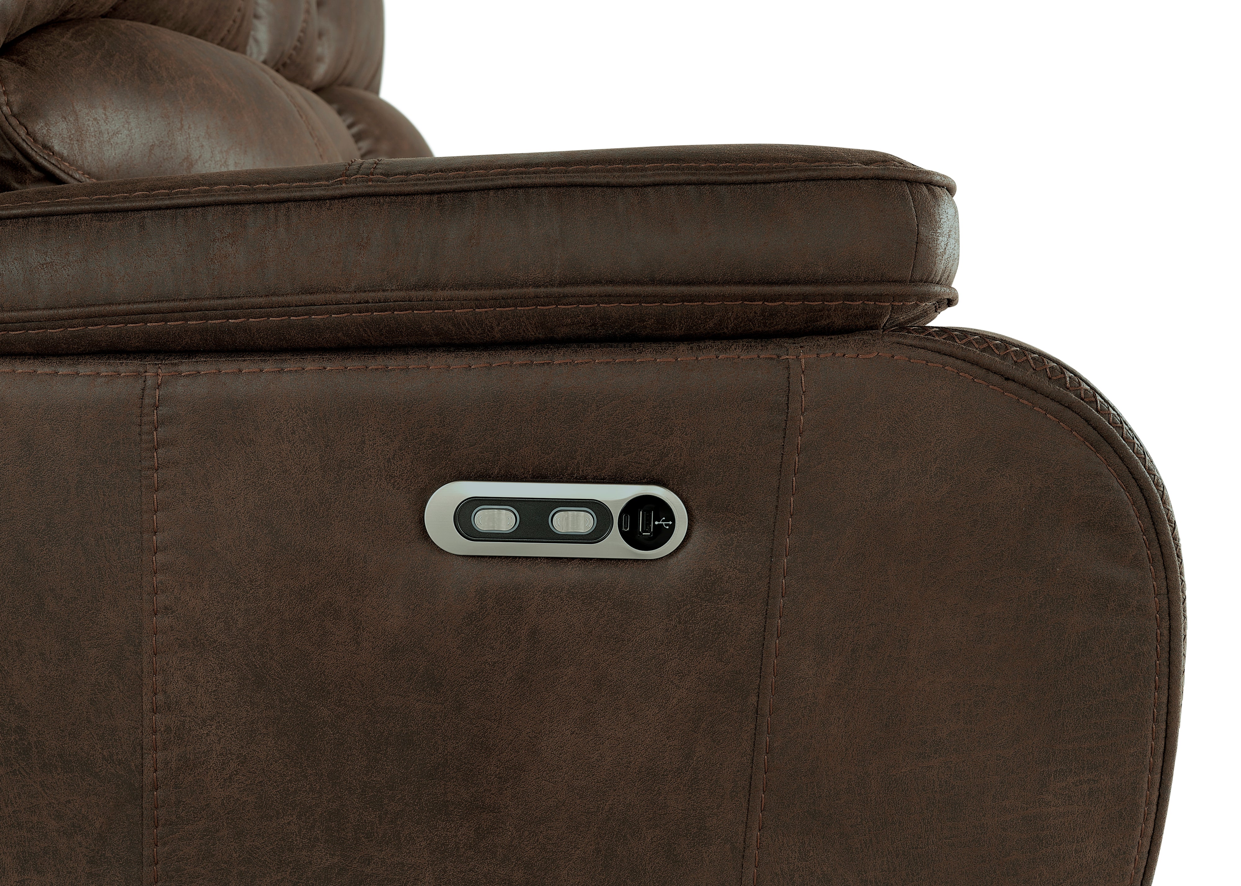 Brookings Glider Recliner W/Pwr Hr & Fr-Brown - Image 7