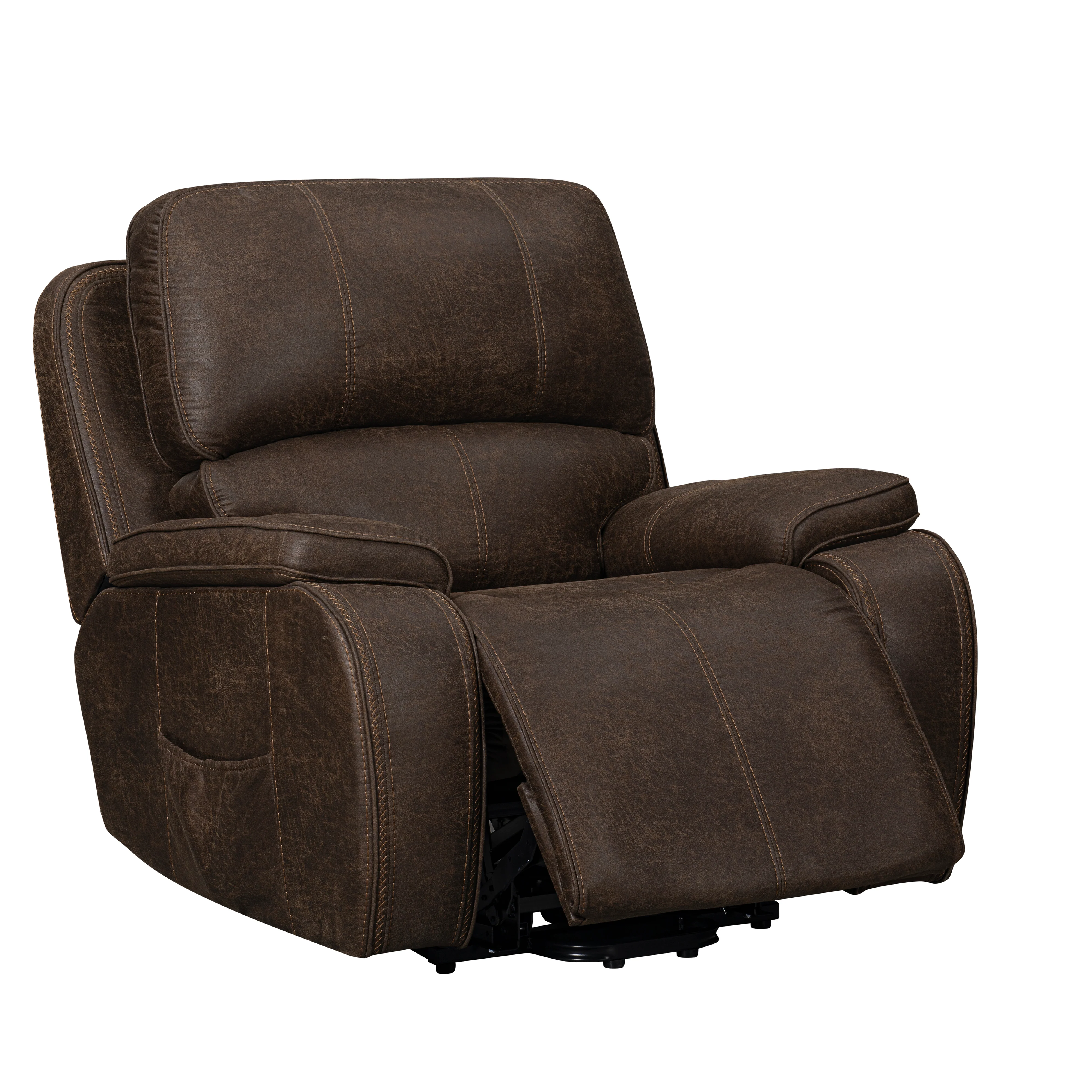 Brookings Power Lift Recliner W/ Heat & Massage-Brown - Image 3