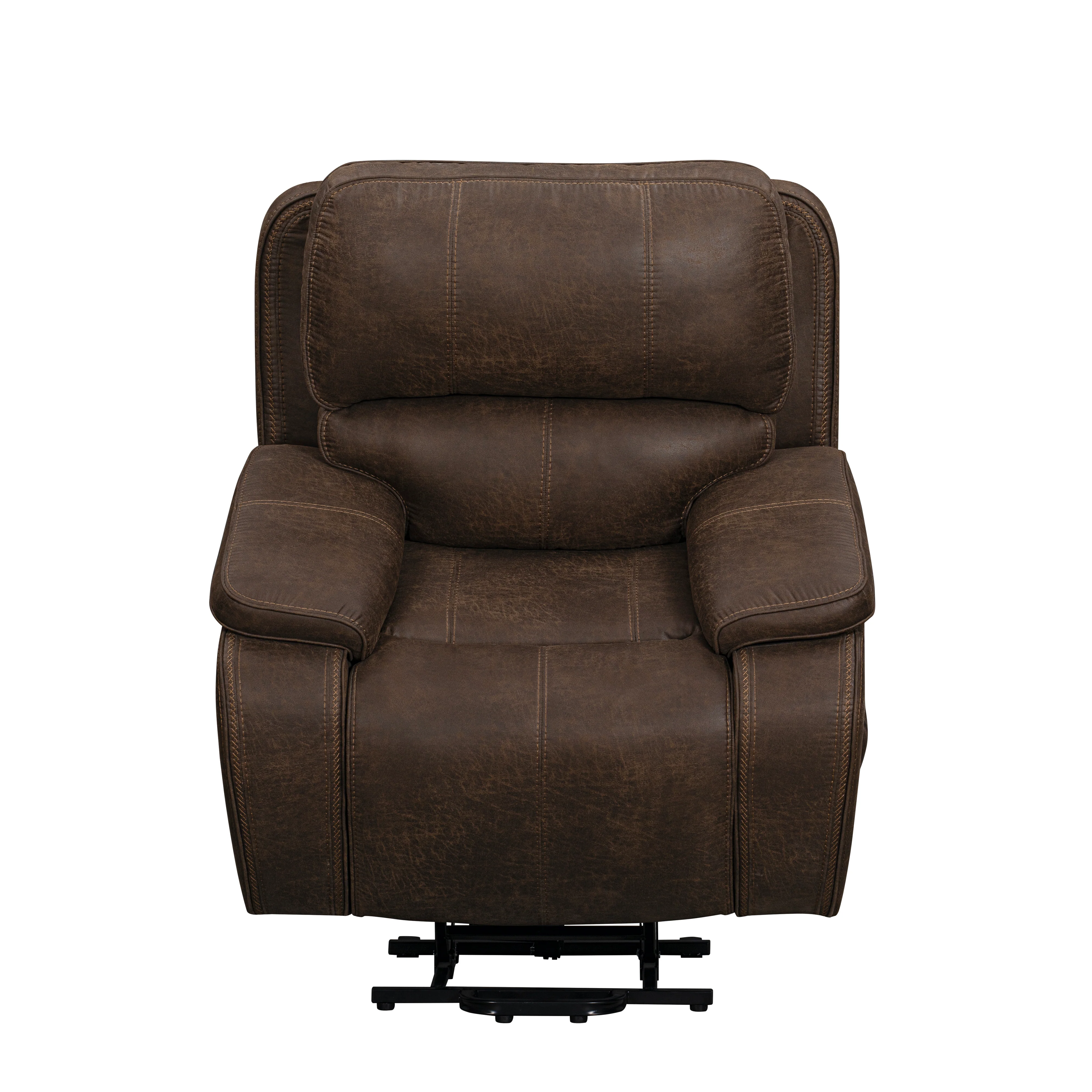Brookings Power Lift Recliner W/ Heat & Massage-Brown - Image 7