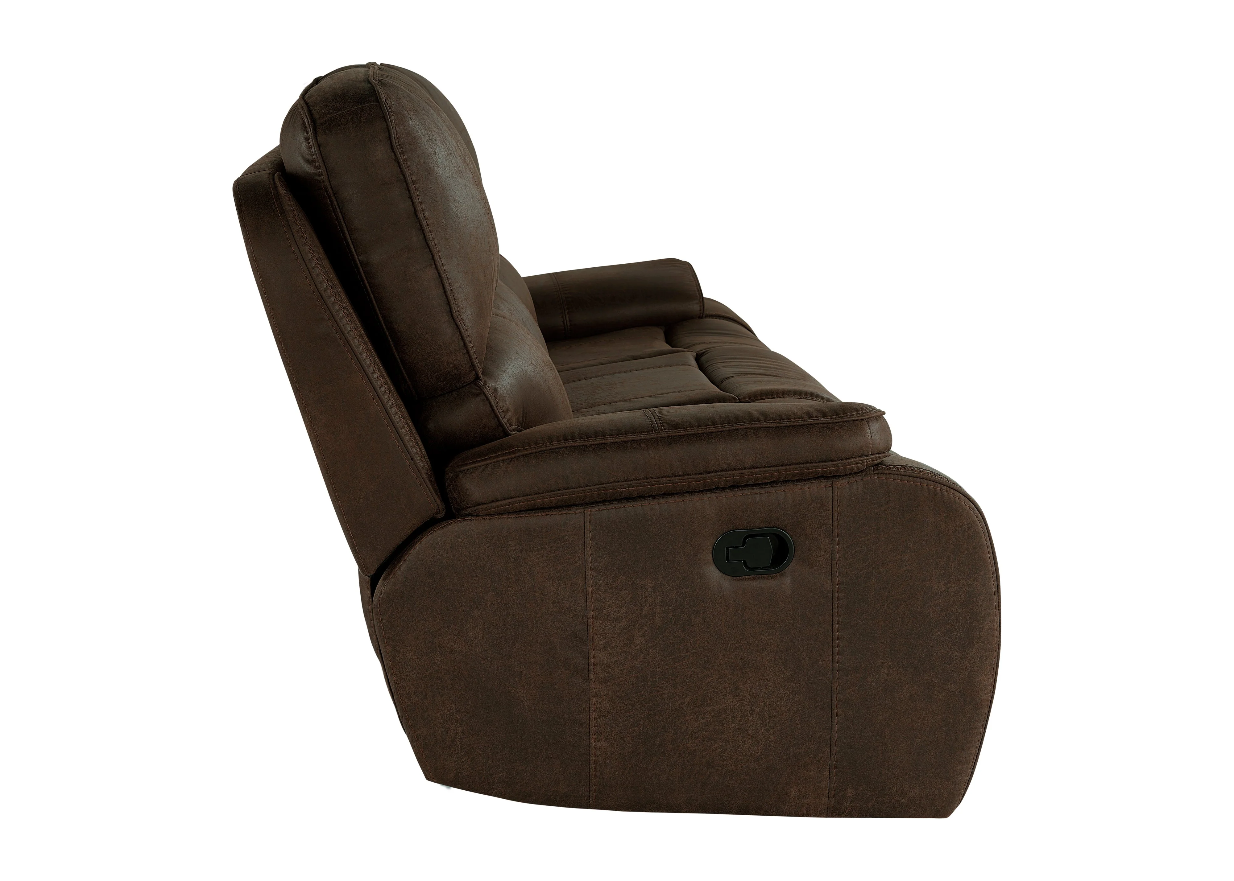 Brookings Sofa W/Dual Recliner-Brown - Image 3