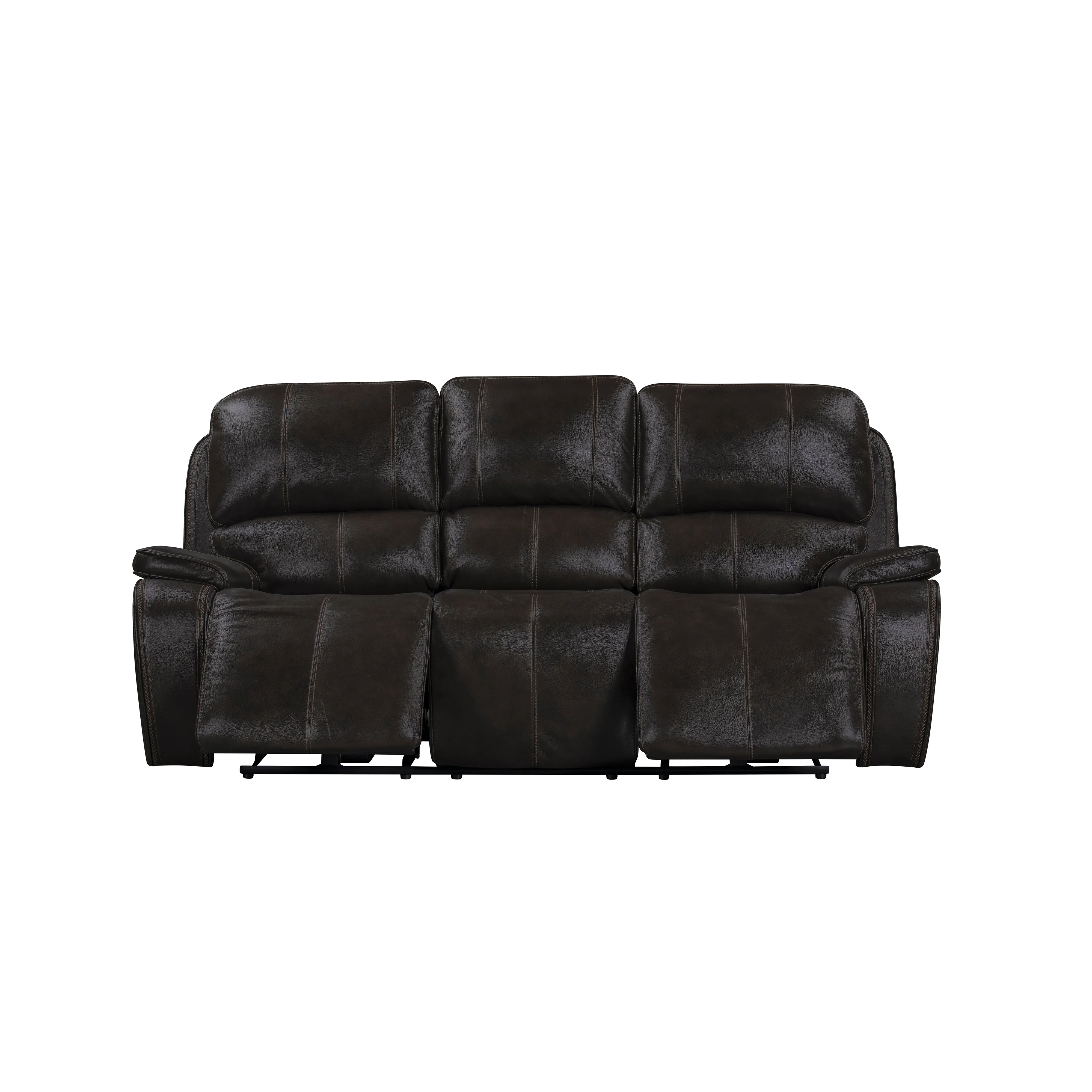 Brookings Sofa W/Dual Recliner-Charcoal - Image 4