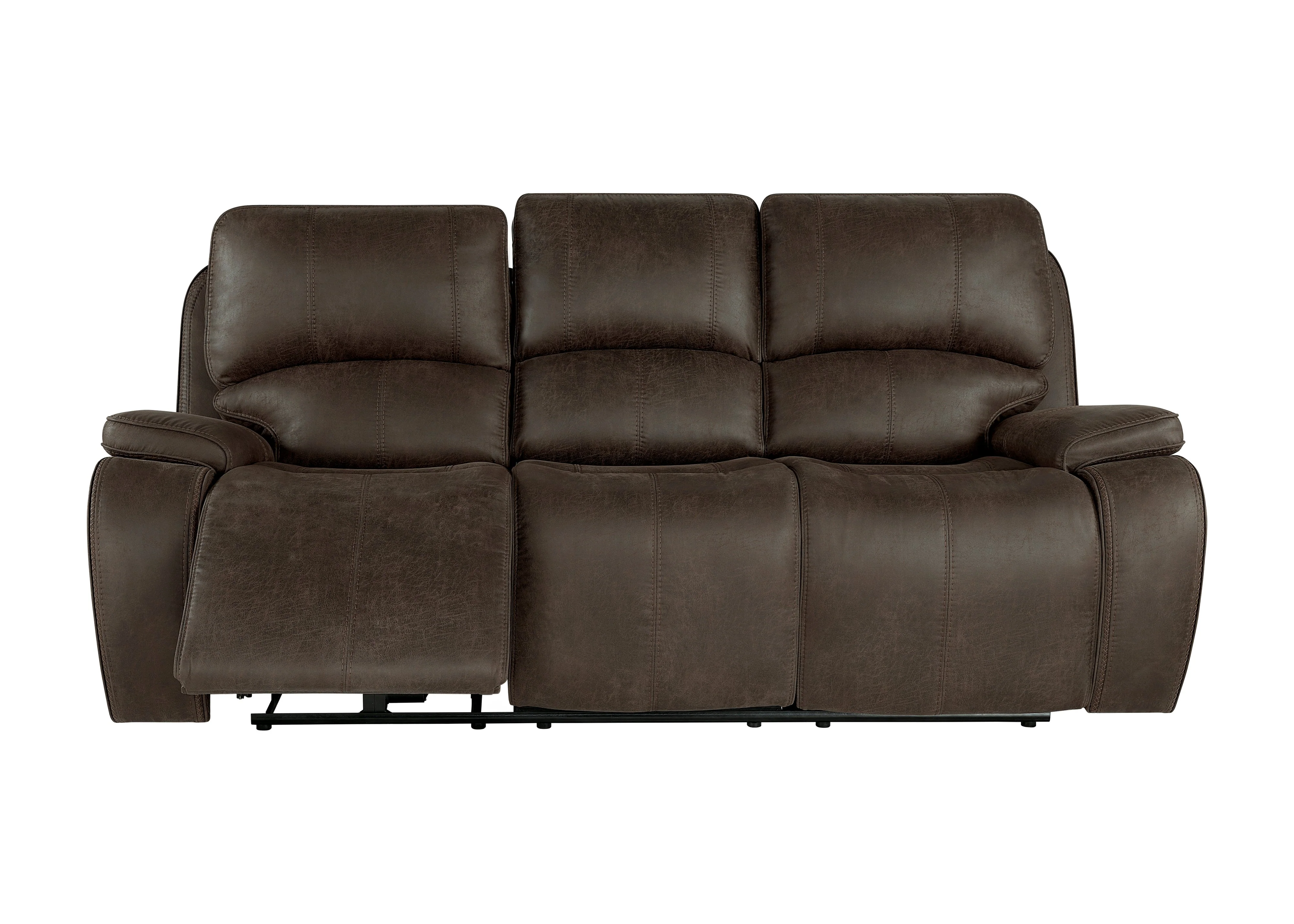 Brookings Sofa W/Pwr Hr & Fr-Brown - Image 5