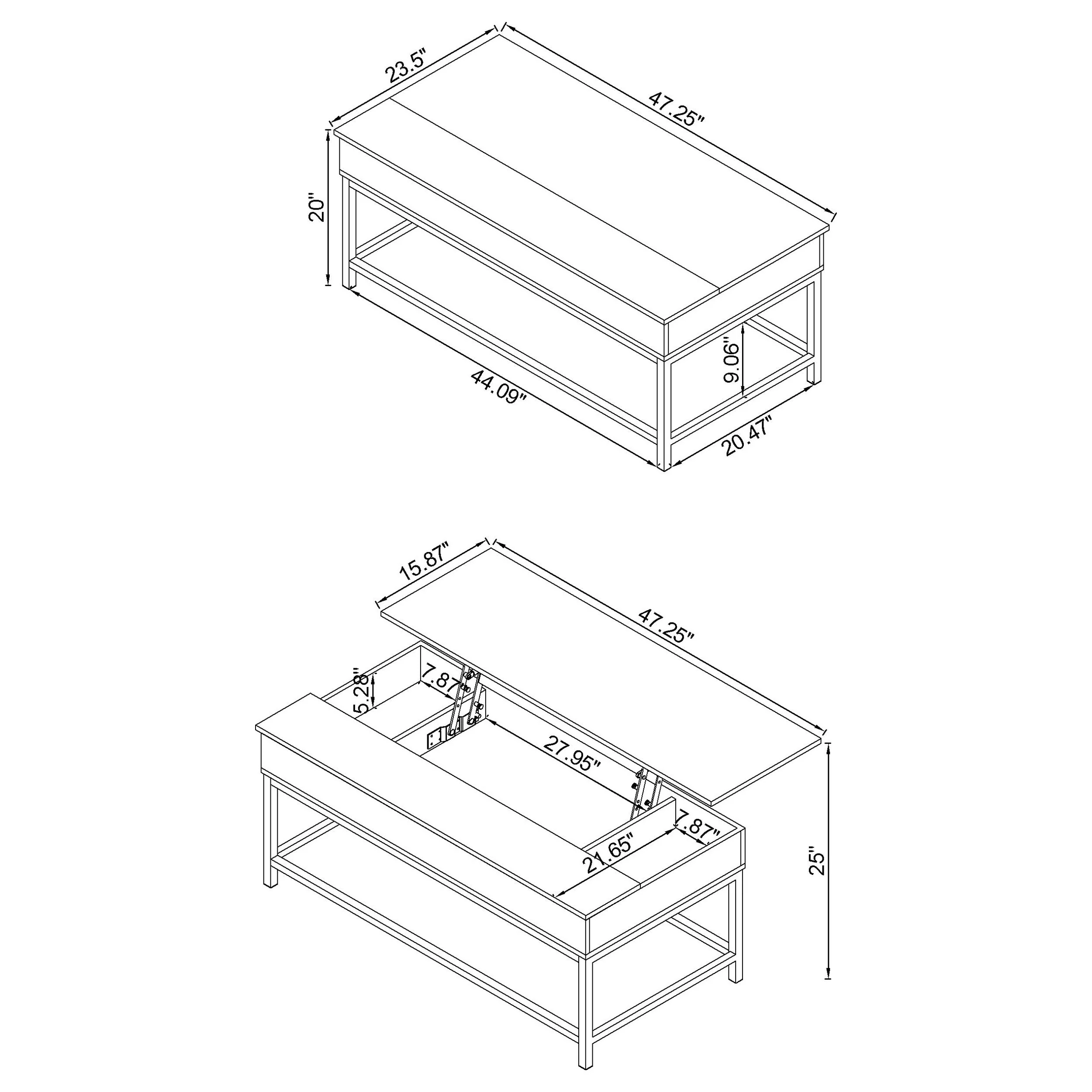 Byers Lift-Top Coffee Table Set - Image 12