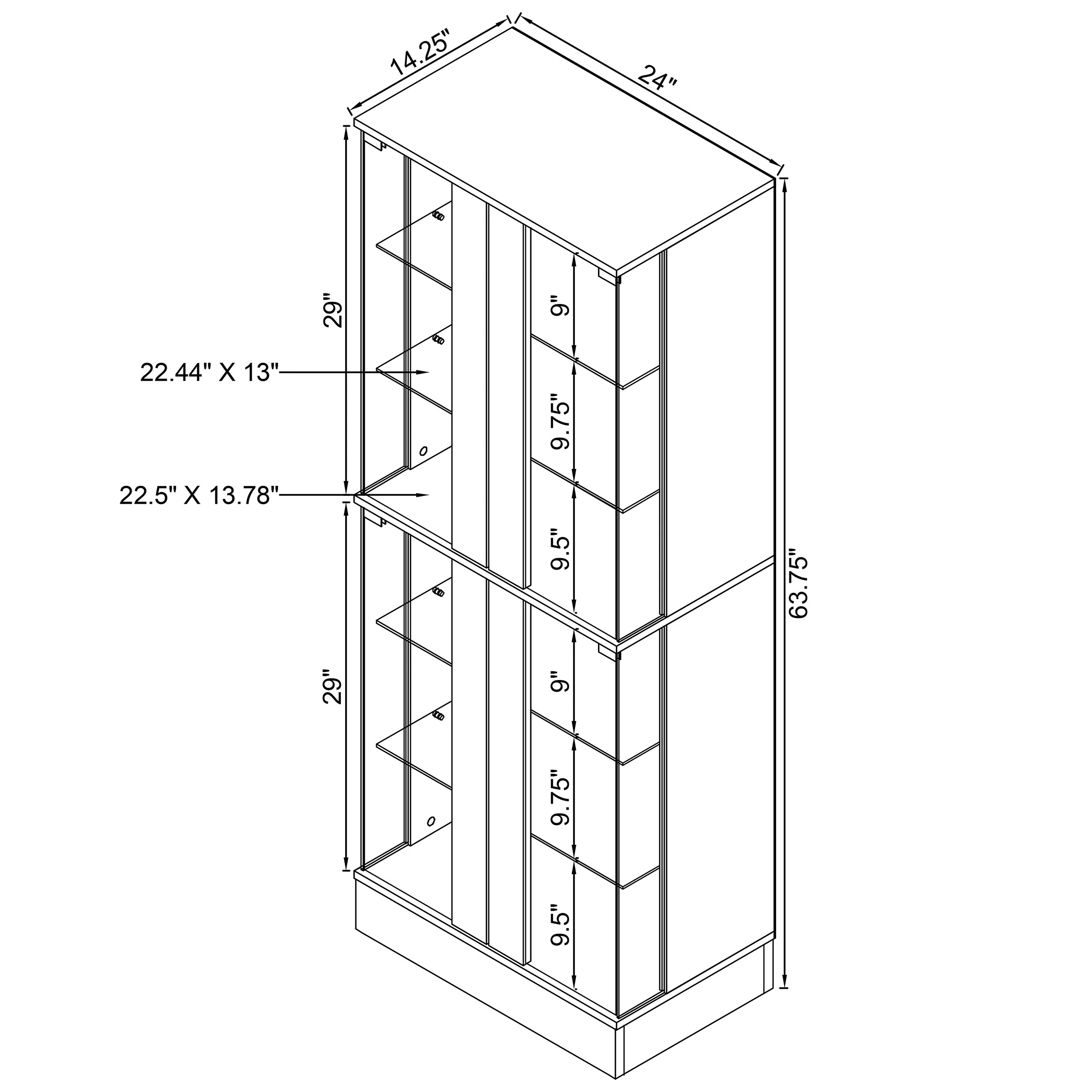 Cabra Curio Cabinet with LED Lighting - Image 13