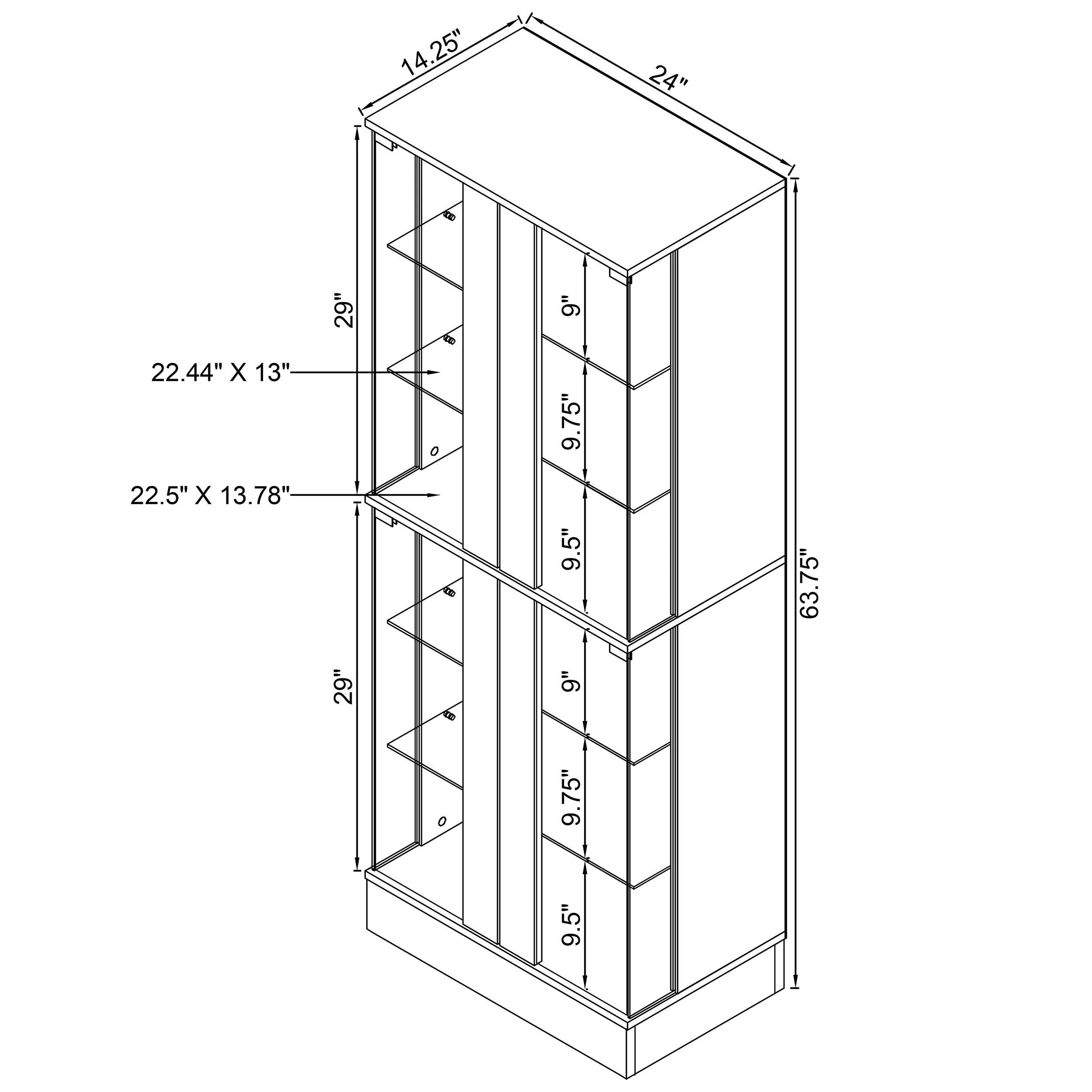 Cabra Curio Cabinet with LED Lighting - Image 26