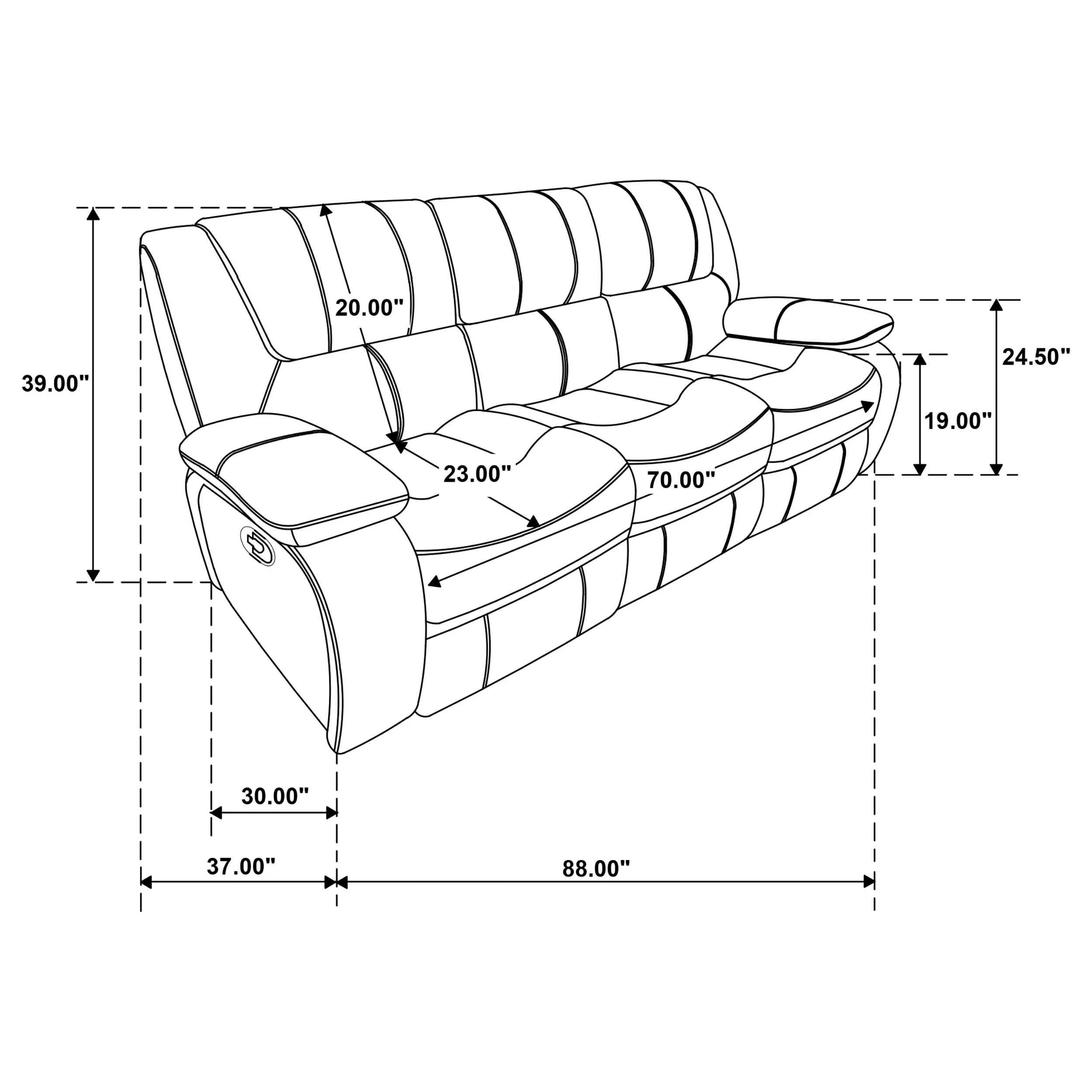 Camila Reclining Sofa Set - Image 13