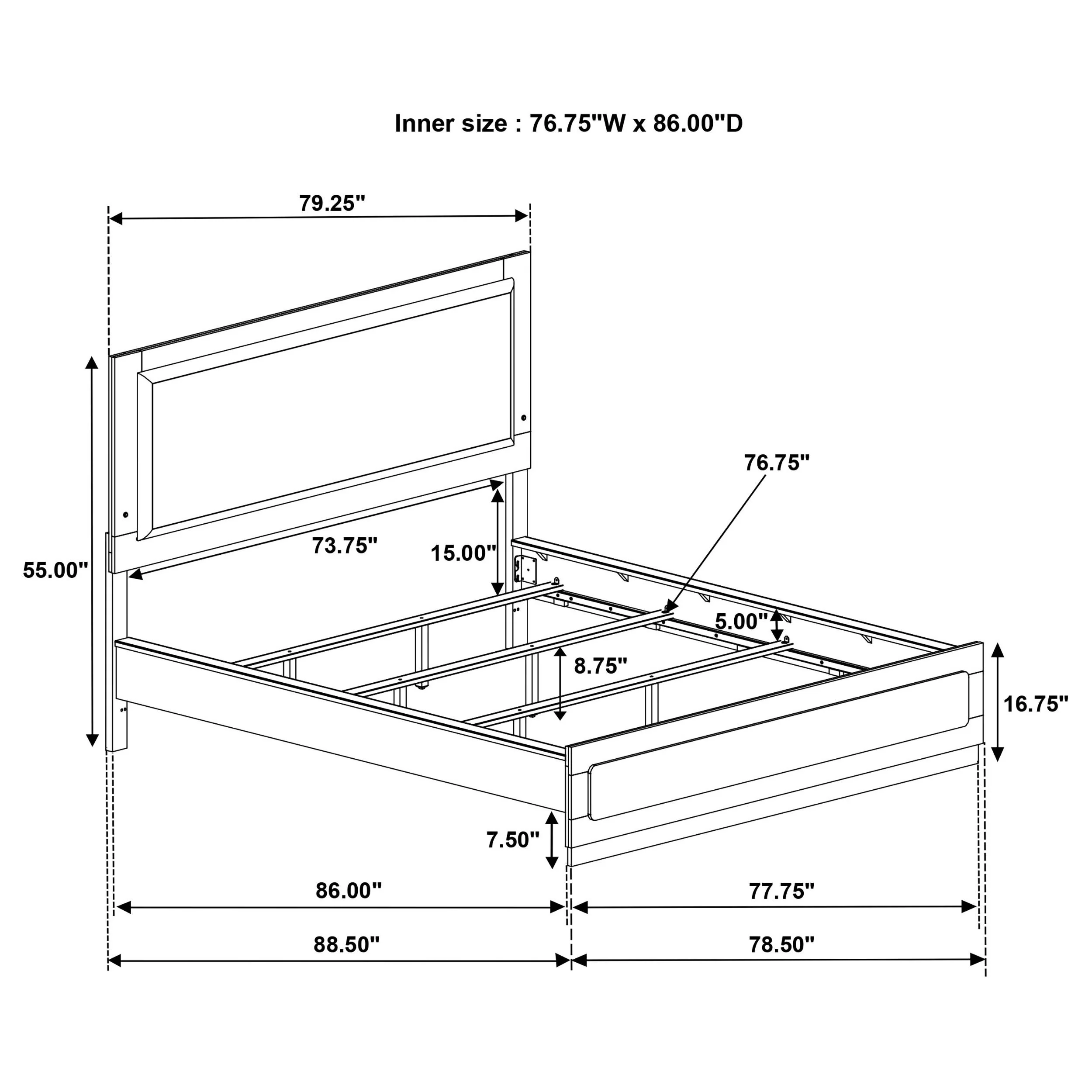 Caraway Panel Bed with LED Lighting - Image 19