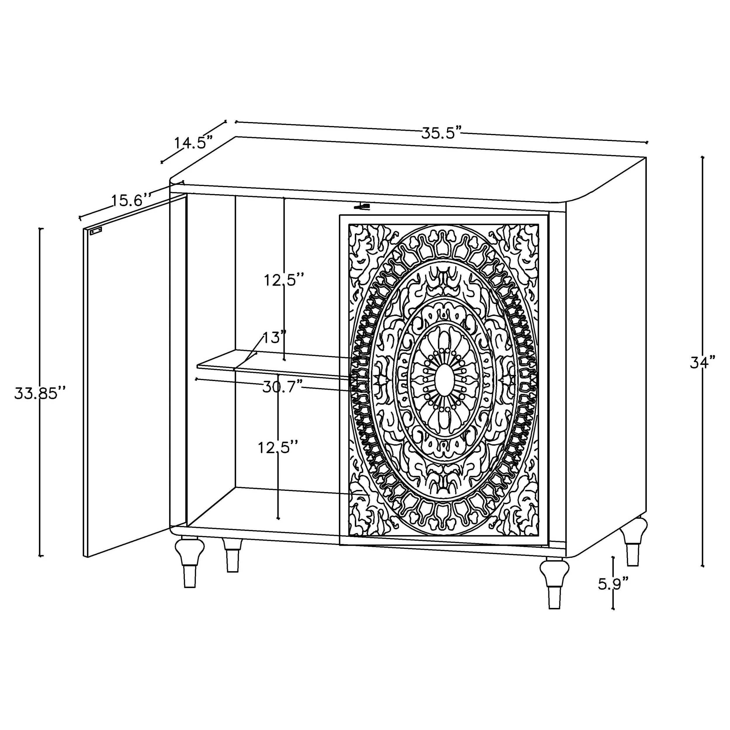 Cardella Accent Cabinet - Image 13