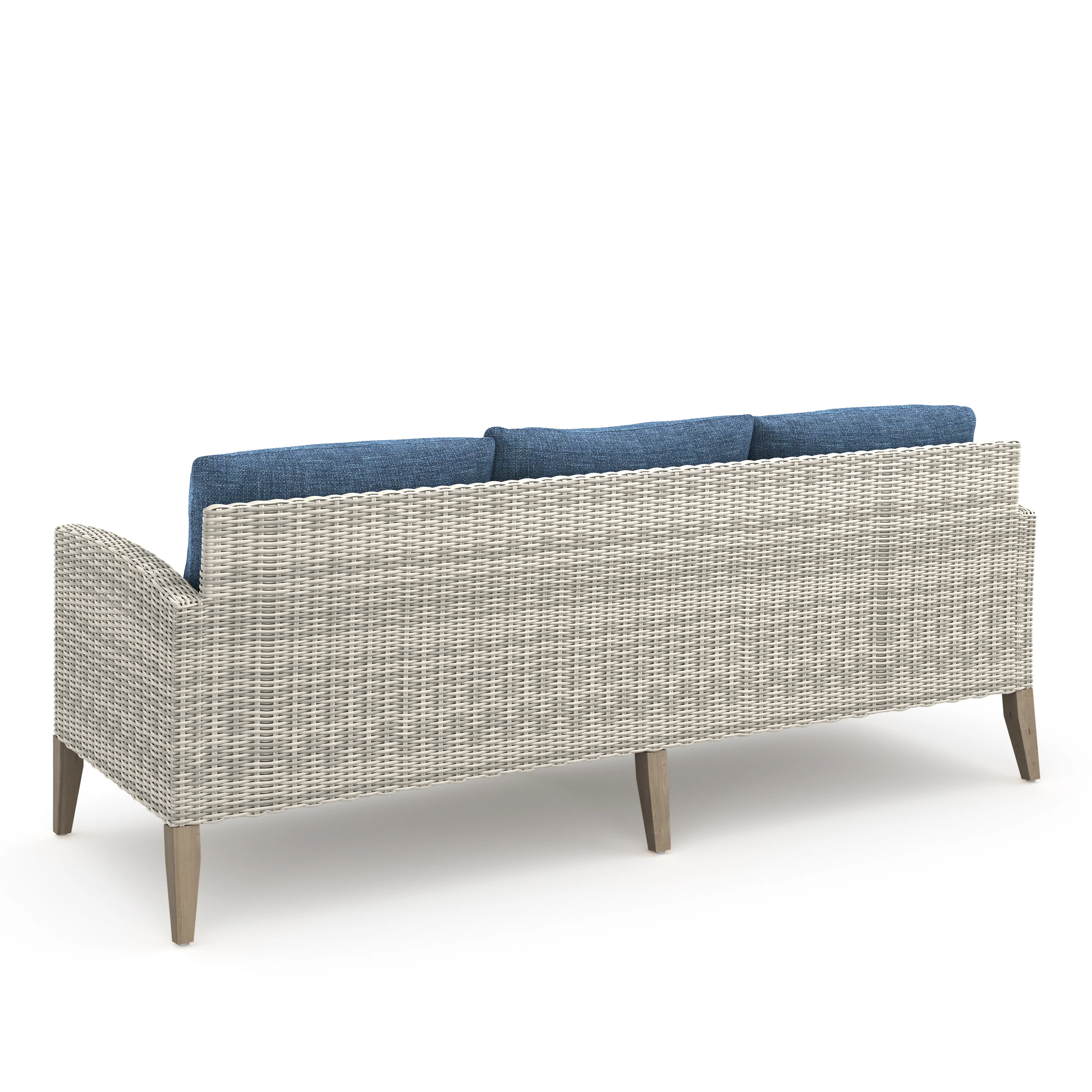 Carezza 5 Pc Set - Sofa, 2 Club Chairs, 2 Stools-Dark Blue - Image 2