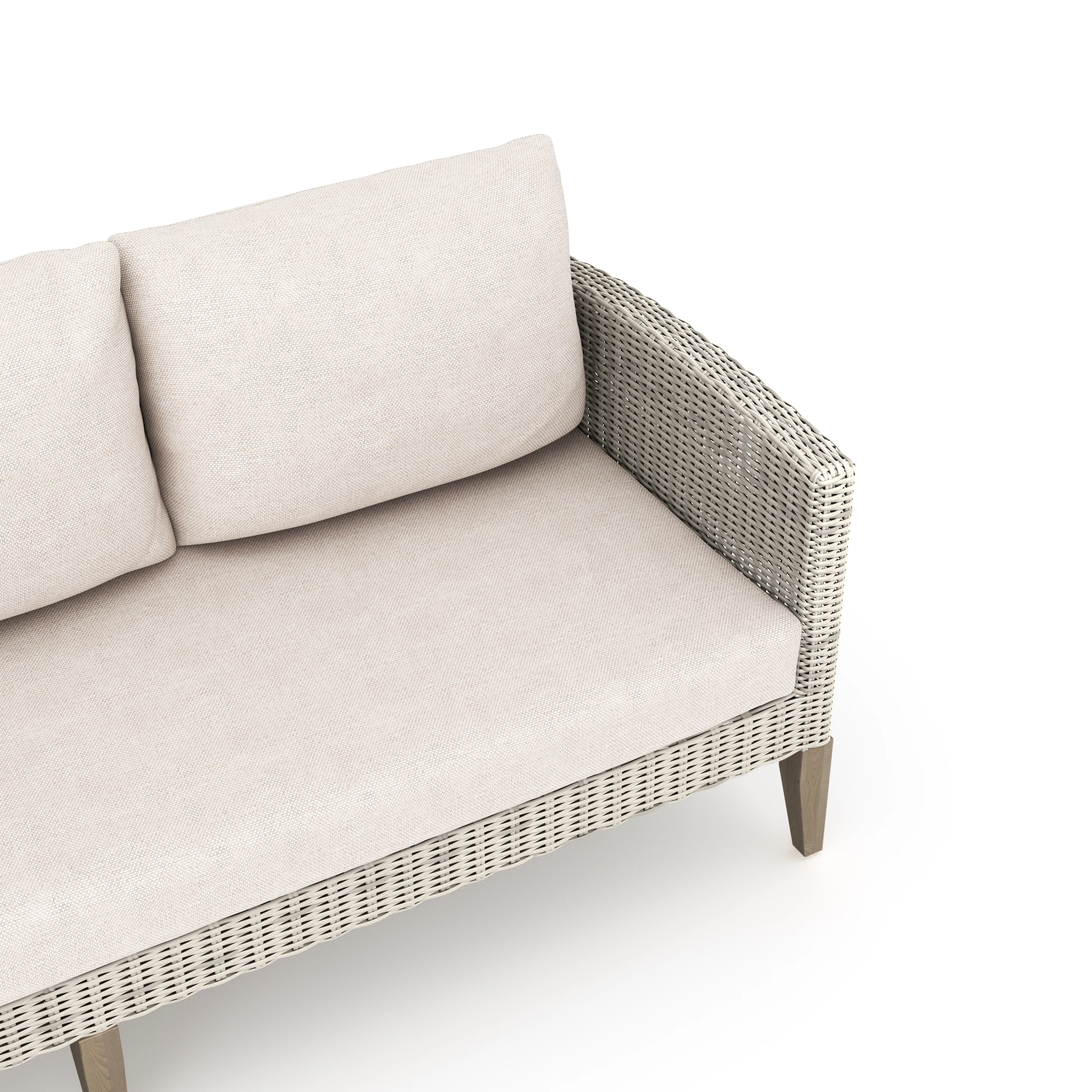Carezza 5 Pc Set - Sofa, 2 Club Chairs, 2 Stools- Taupe - Image 4