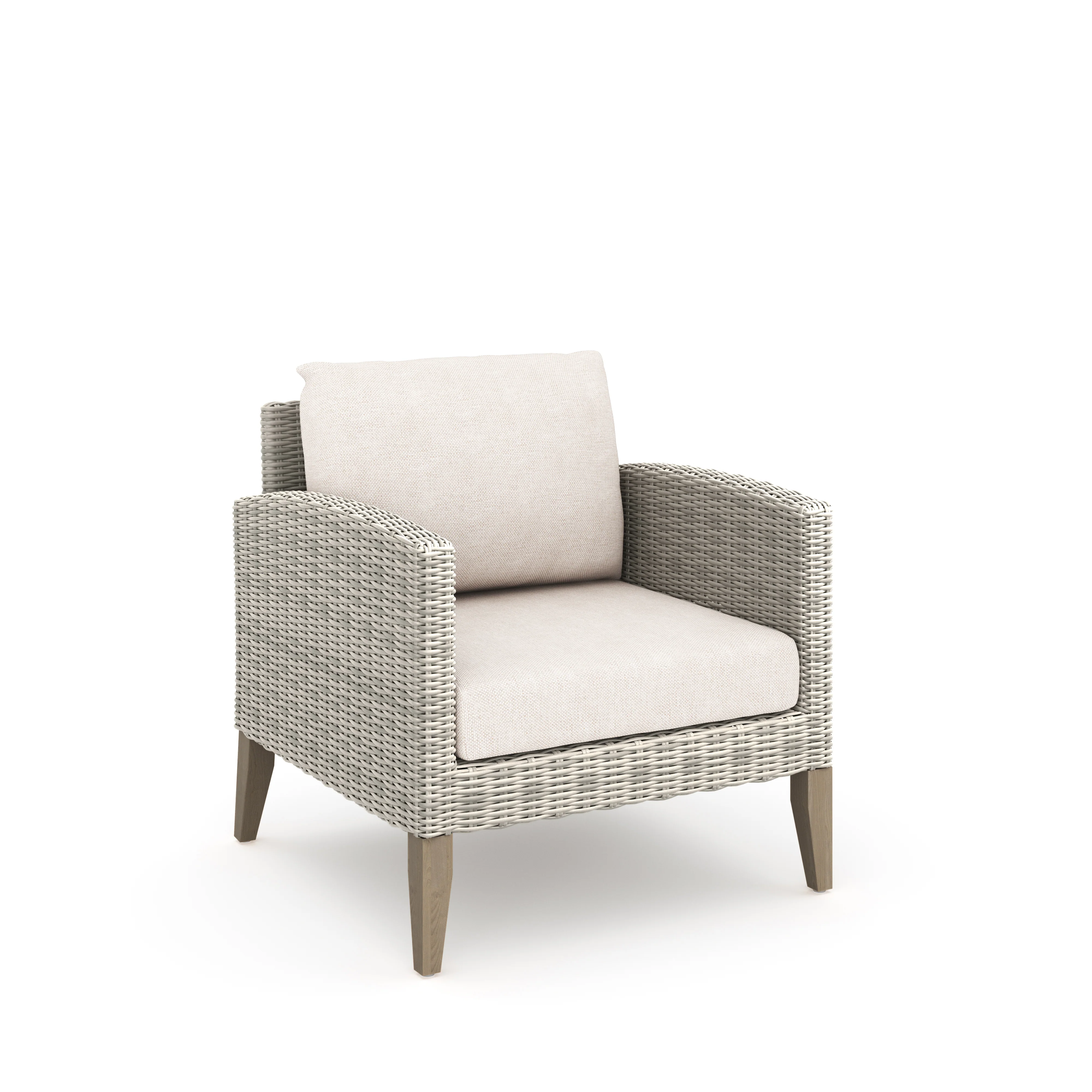 Carezza 5 Pc Set - Sofa, 2 Club Chairs, 2 Stools- Taupe - Image 5