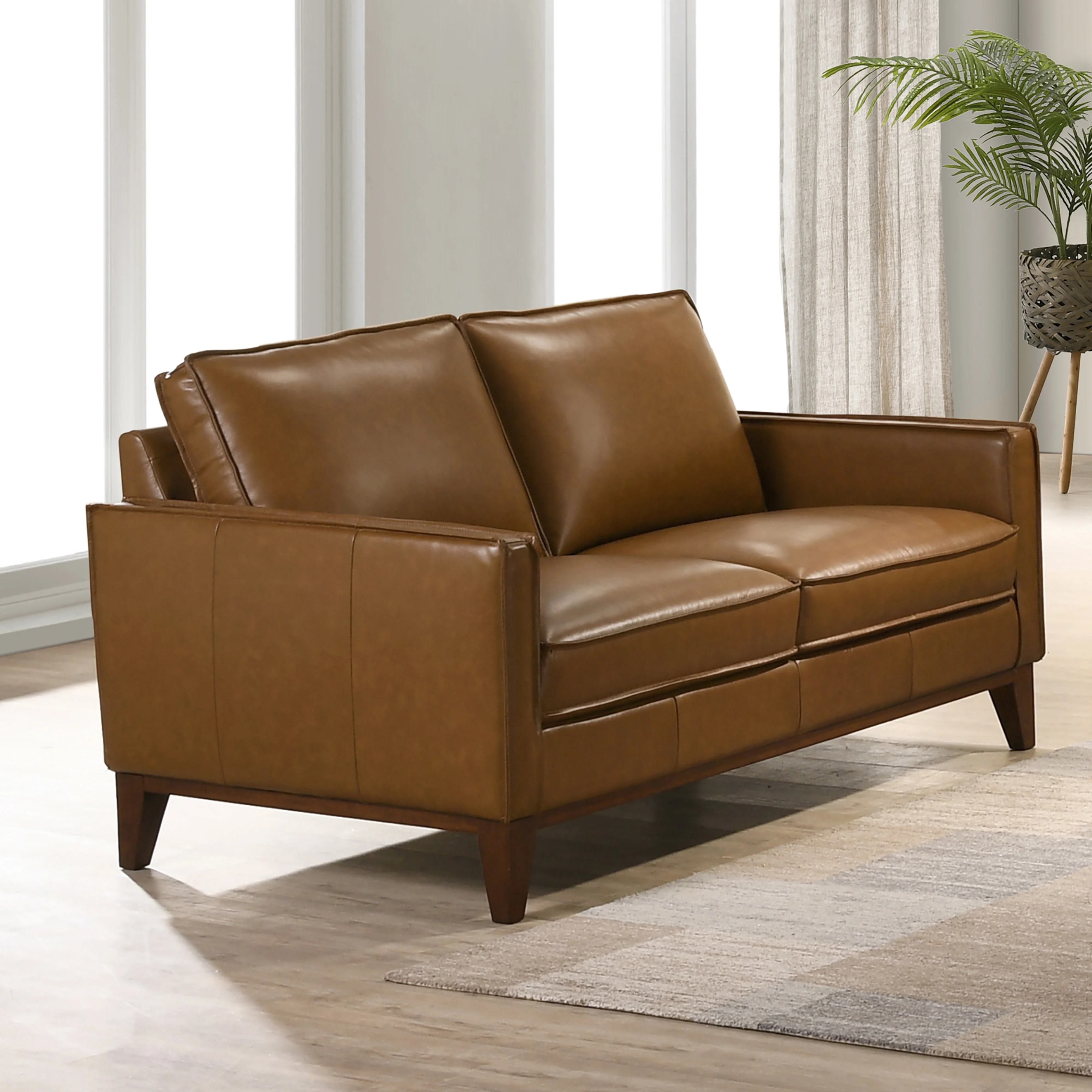Caspar Loveseat-Caramel - Image 5