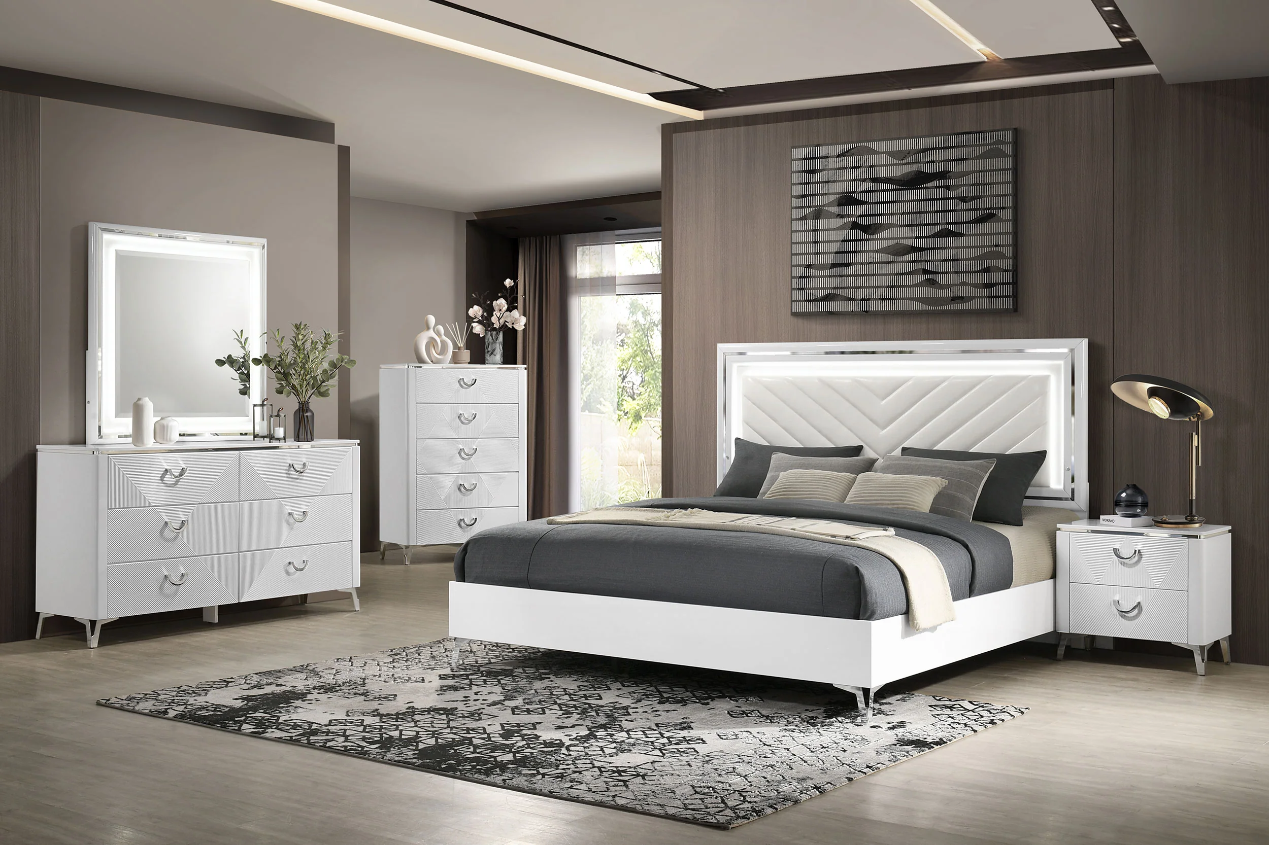 Cassia Panel Bed with LED Lighting - Image 24