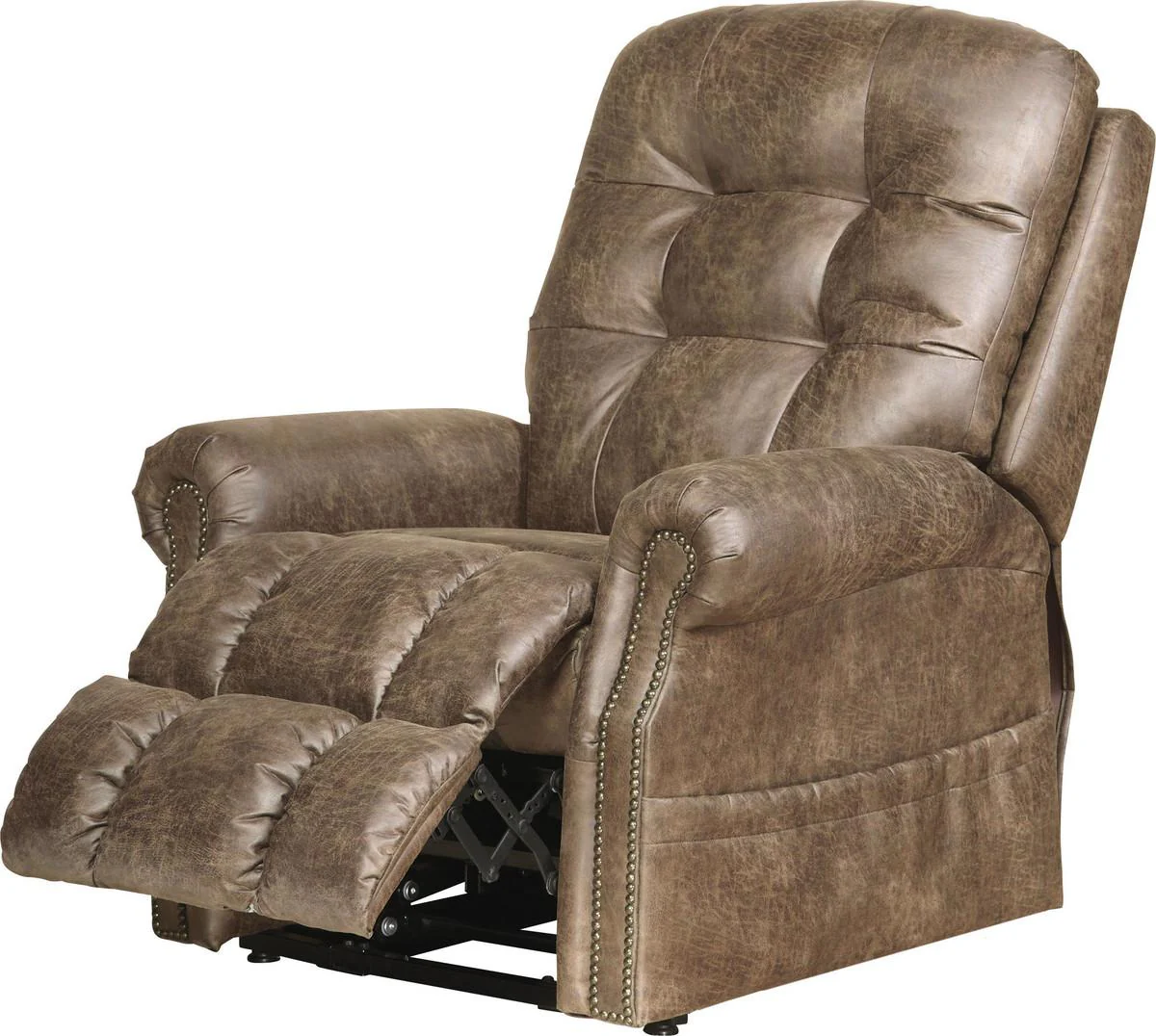 Catnapper Furniture Ramsey Power Lift Lay Flat Recliner w/ Heat & Massage in Silt - Image 3