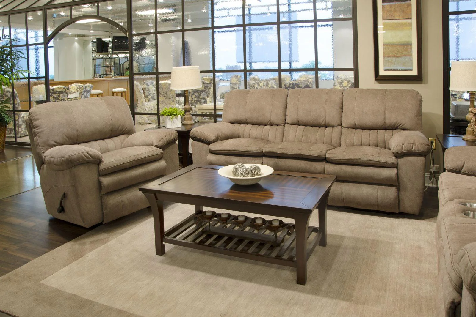 Catnapper Reyes Lay Flat Reclining Sofa in Portabella 2401 - Image 4