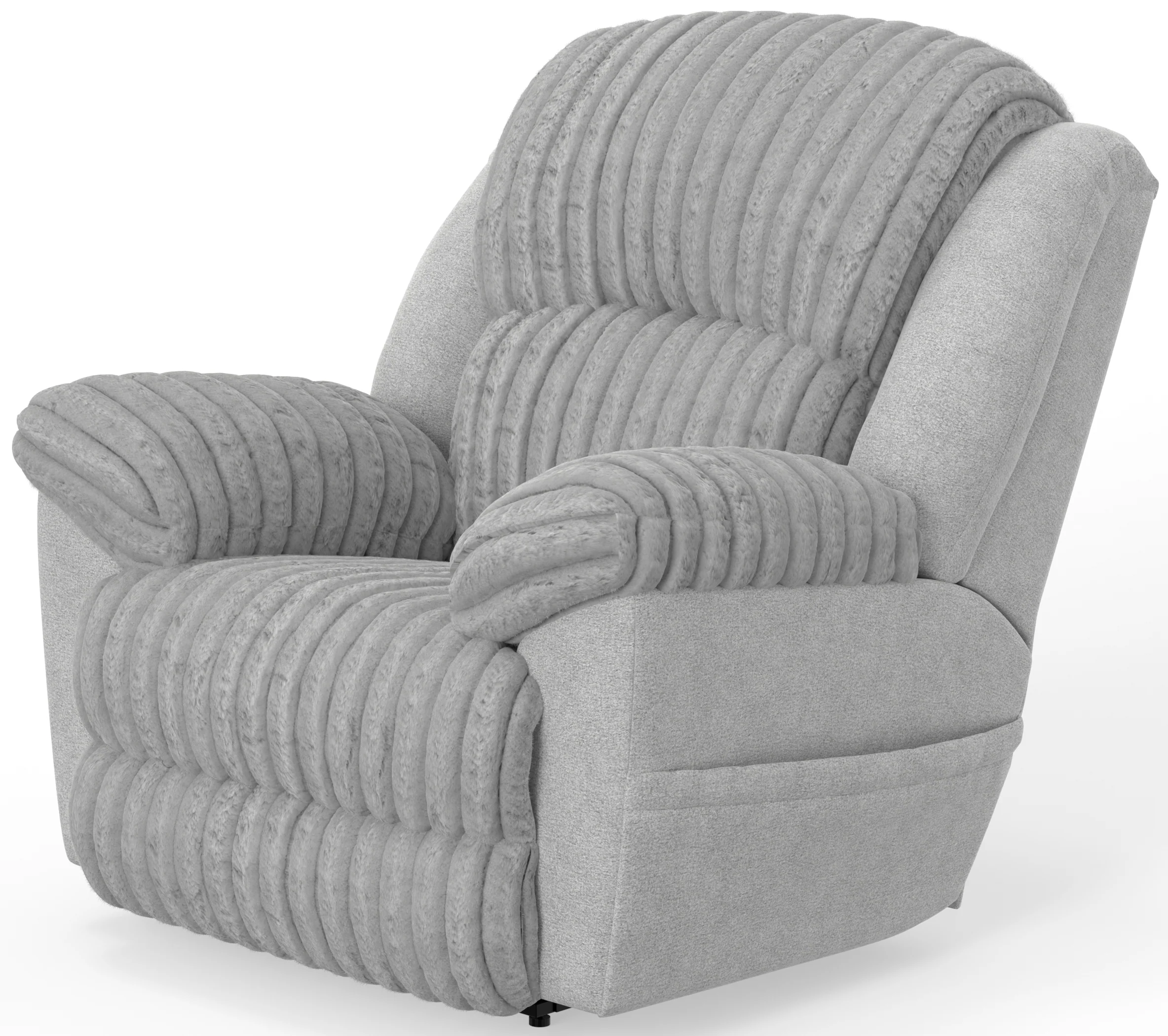 Shaggy Power Lay Flat Recliner w/Zero Gravity - Image 2