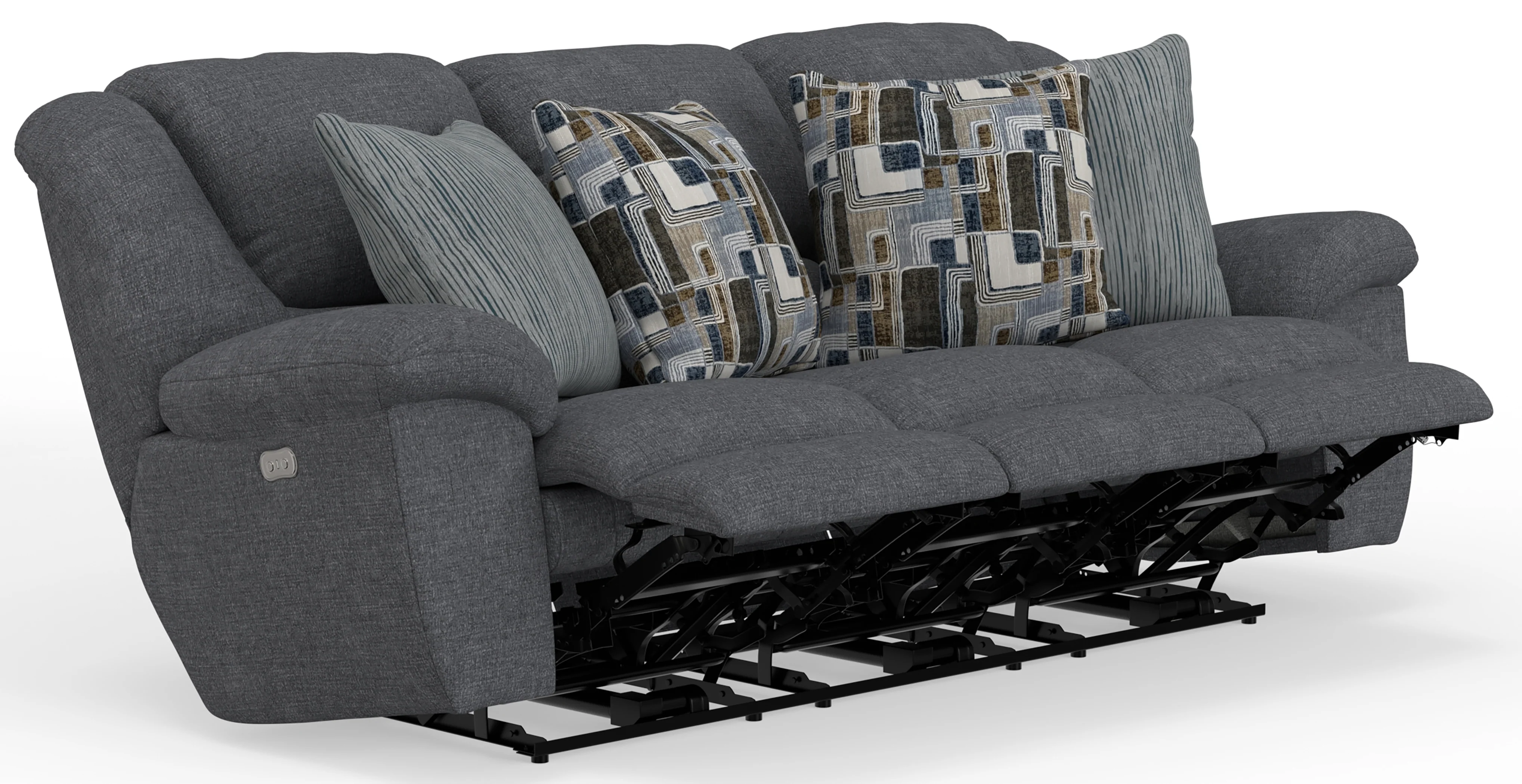 Trifecta Power Sofa w/3 Recliners and Drop Down Table - Image 2