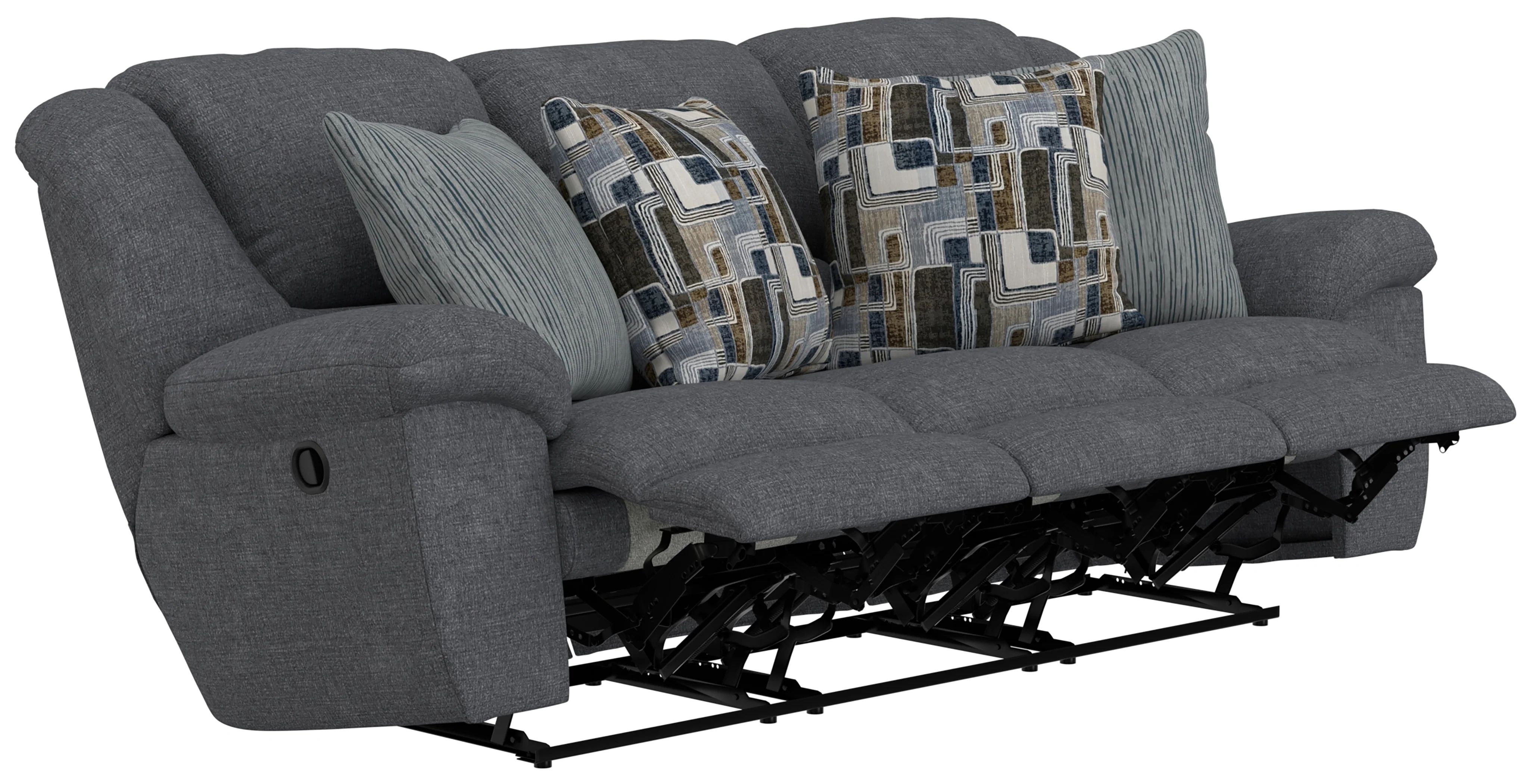 Trifecta Sofa w/3 Recliners and Drop Down Table - Image 2