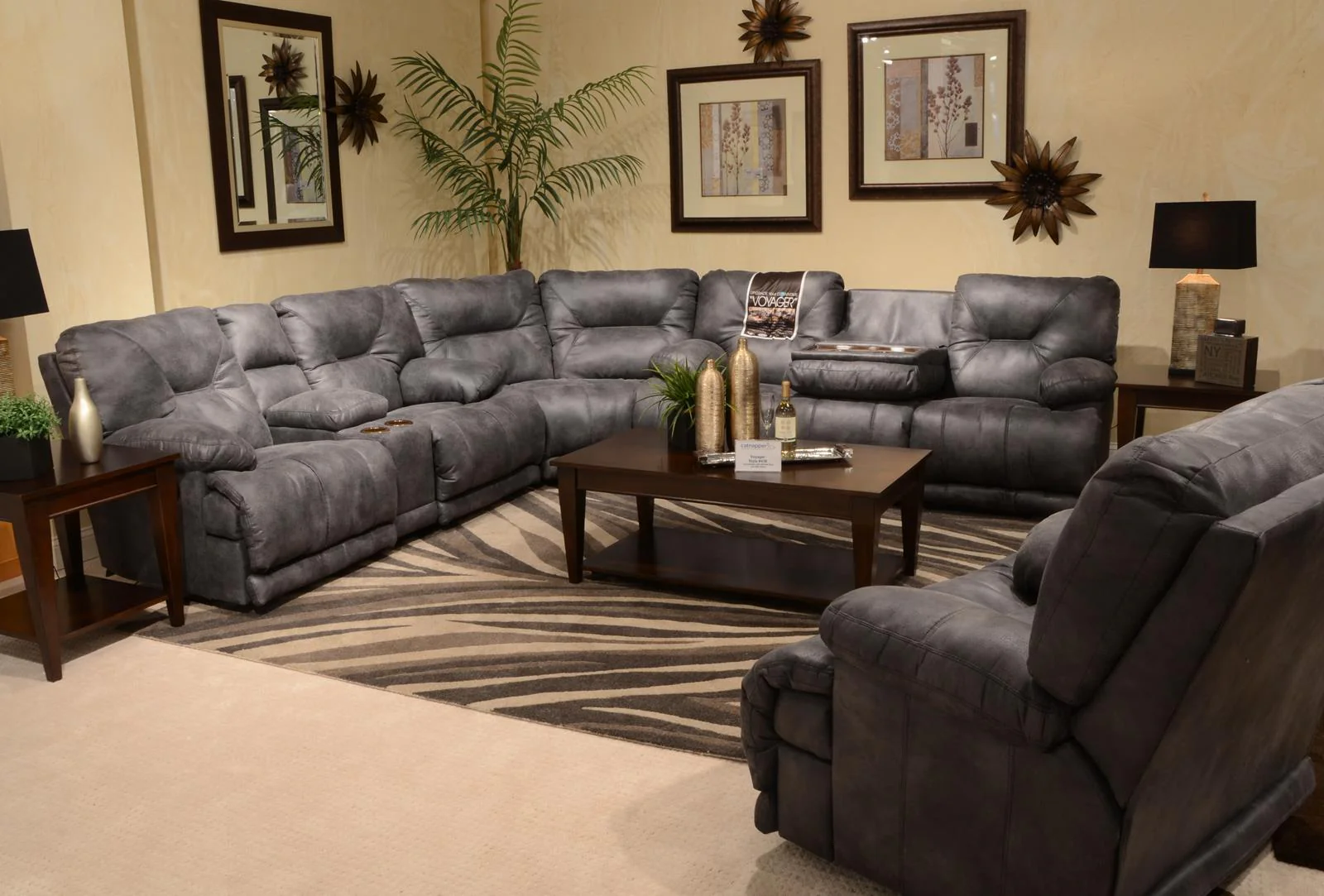 Catnapper Voyager Lay Flat Recliner in Slate - Image 2