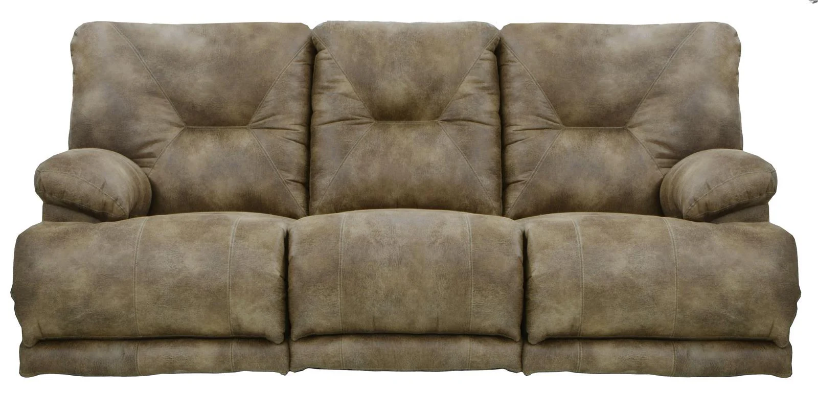Catnapper Voyager Lay Flat Reclining Sofa in Brandy