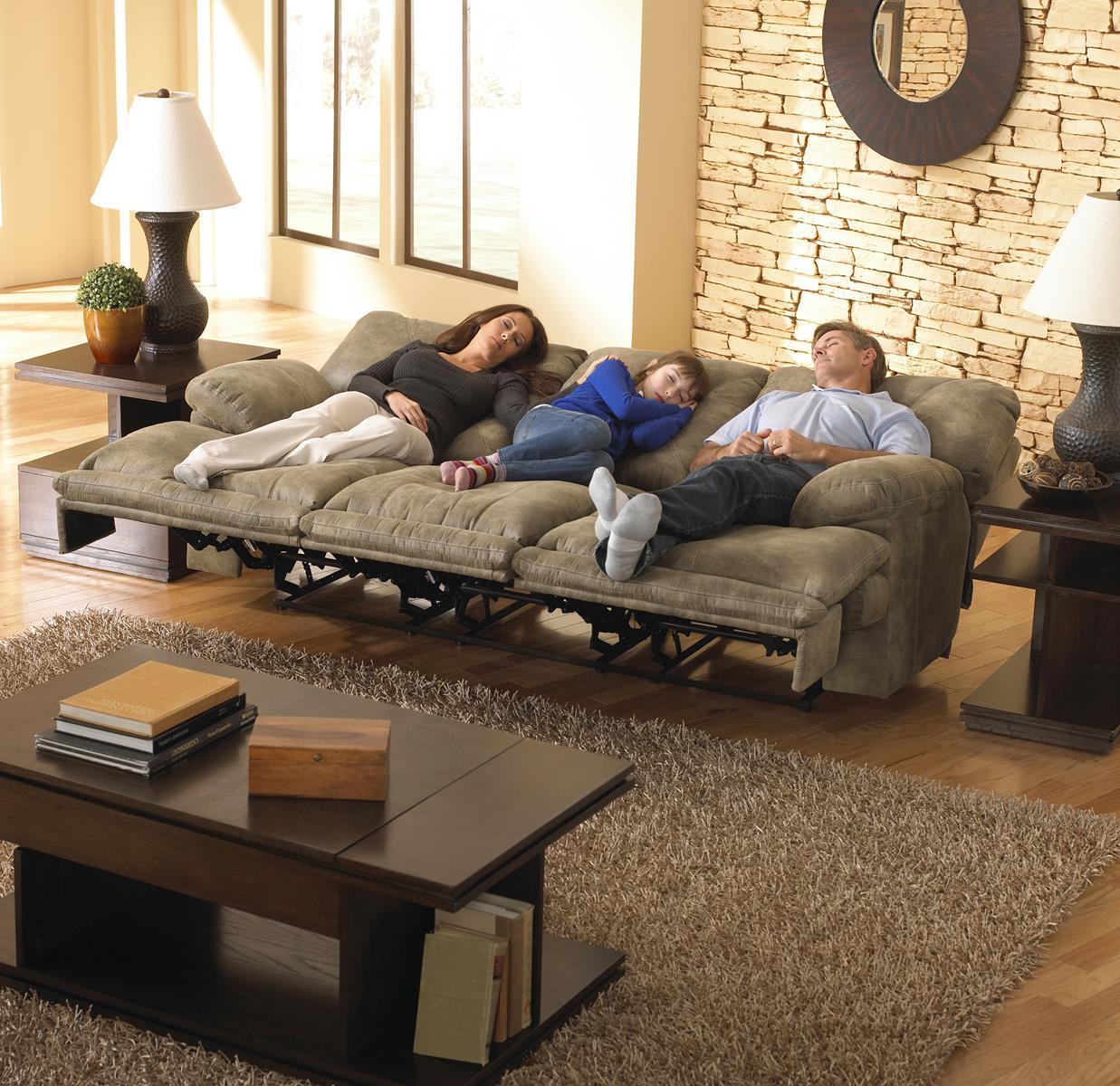 Catnapper Voyager Lay Flat Reclining Sofa in Brandy - Image 3