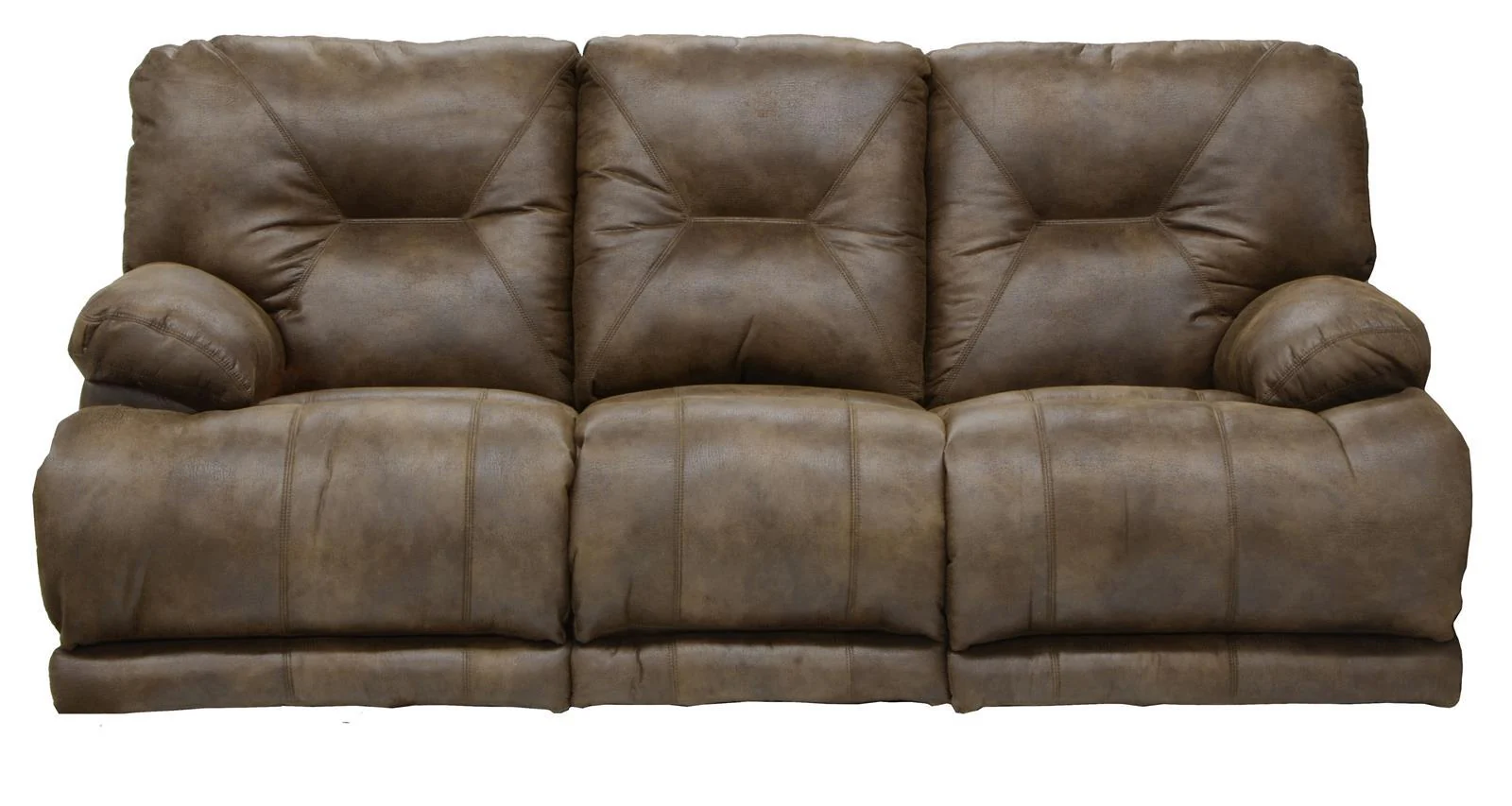Catnapper Voyager Lay Flat Reclining Sofa with Drop Down Table in Elk