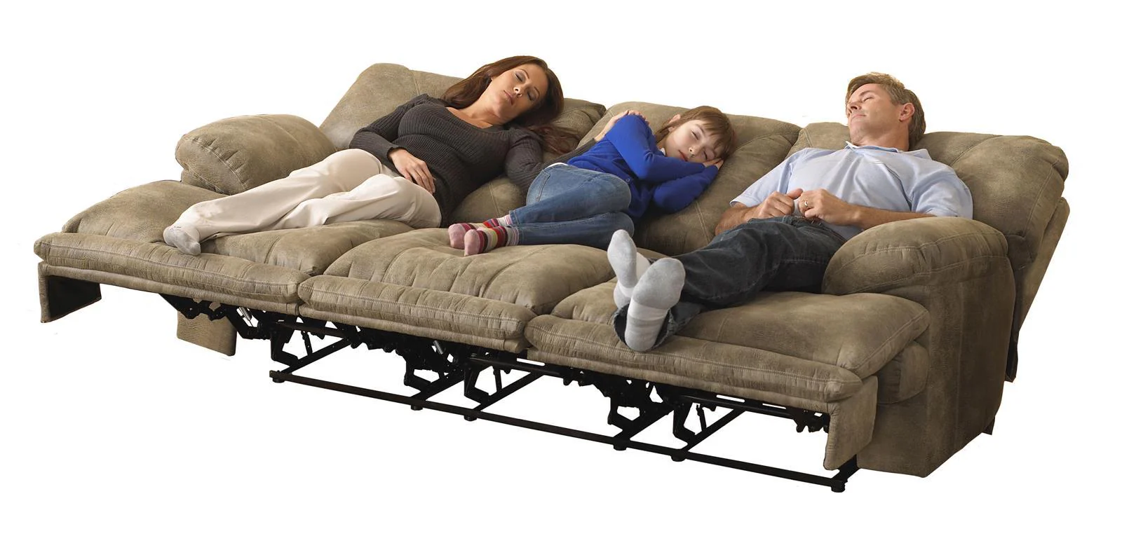 Catnapper Voyager Power Lay Flat Reclining Sofa with Drop Down Table in Brandy - Image 4
