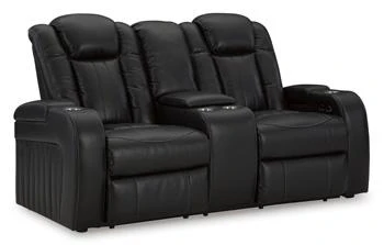 Caveman Den Power Reclining Loveseat with Console - Image 3