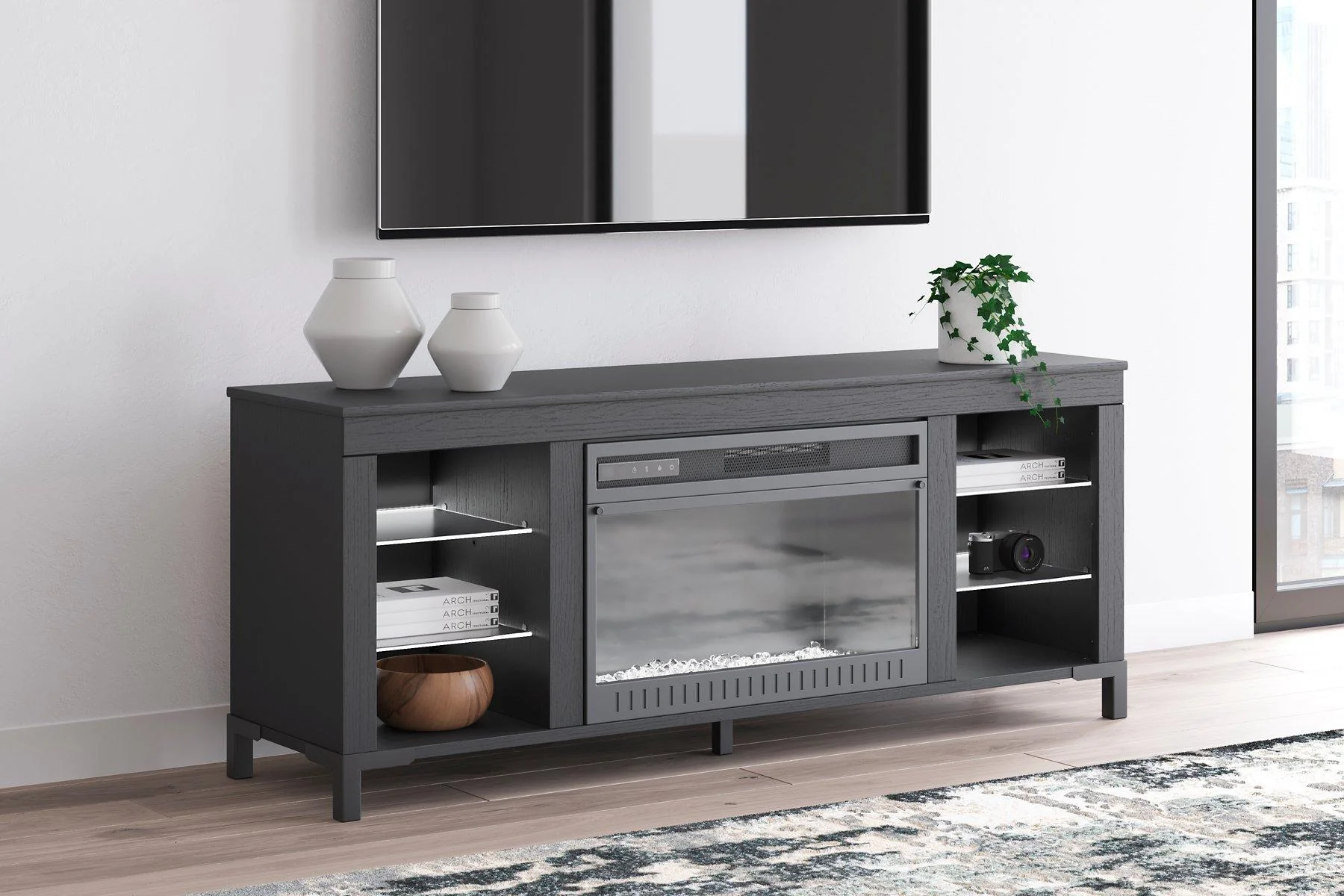 Cayberry 3-Piece Entertainment Center with Electric Fireplace - Image 15