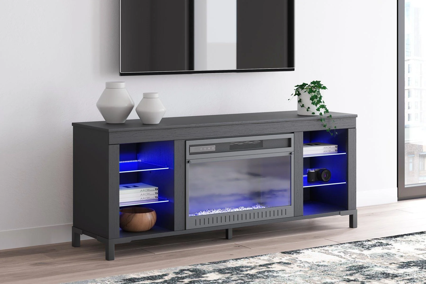 Cayberry 60" TV Stand with Electric Fireplace - Image 13