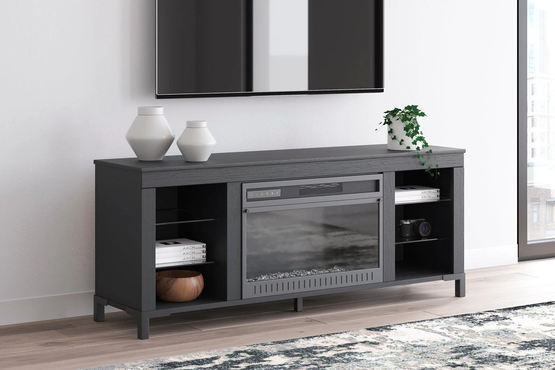 Cayberry 60" TV Stand with Electric Fireplace - Image 2