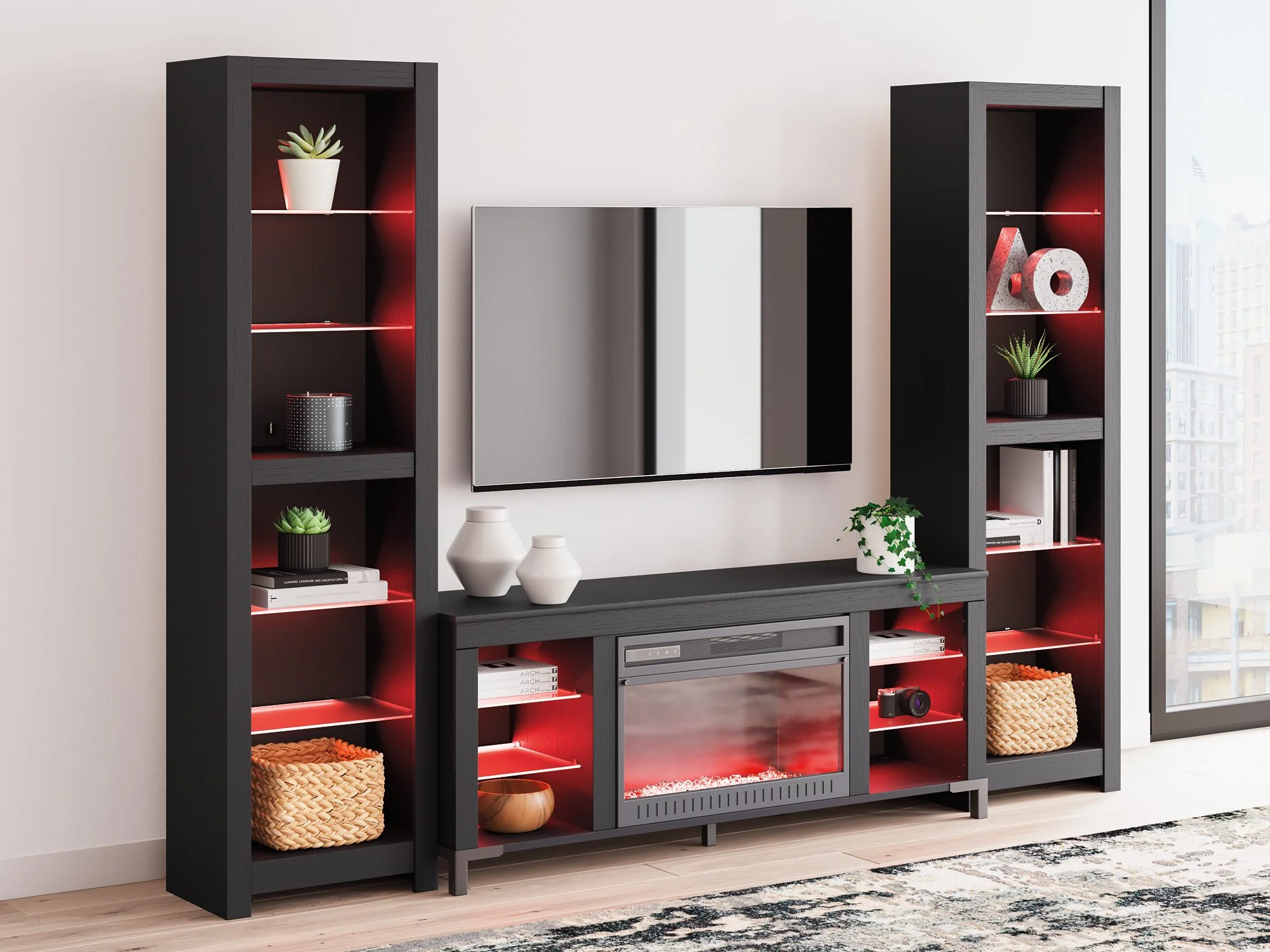 Cayberry Entertainment Center with Electric Fireplace - Image 9