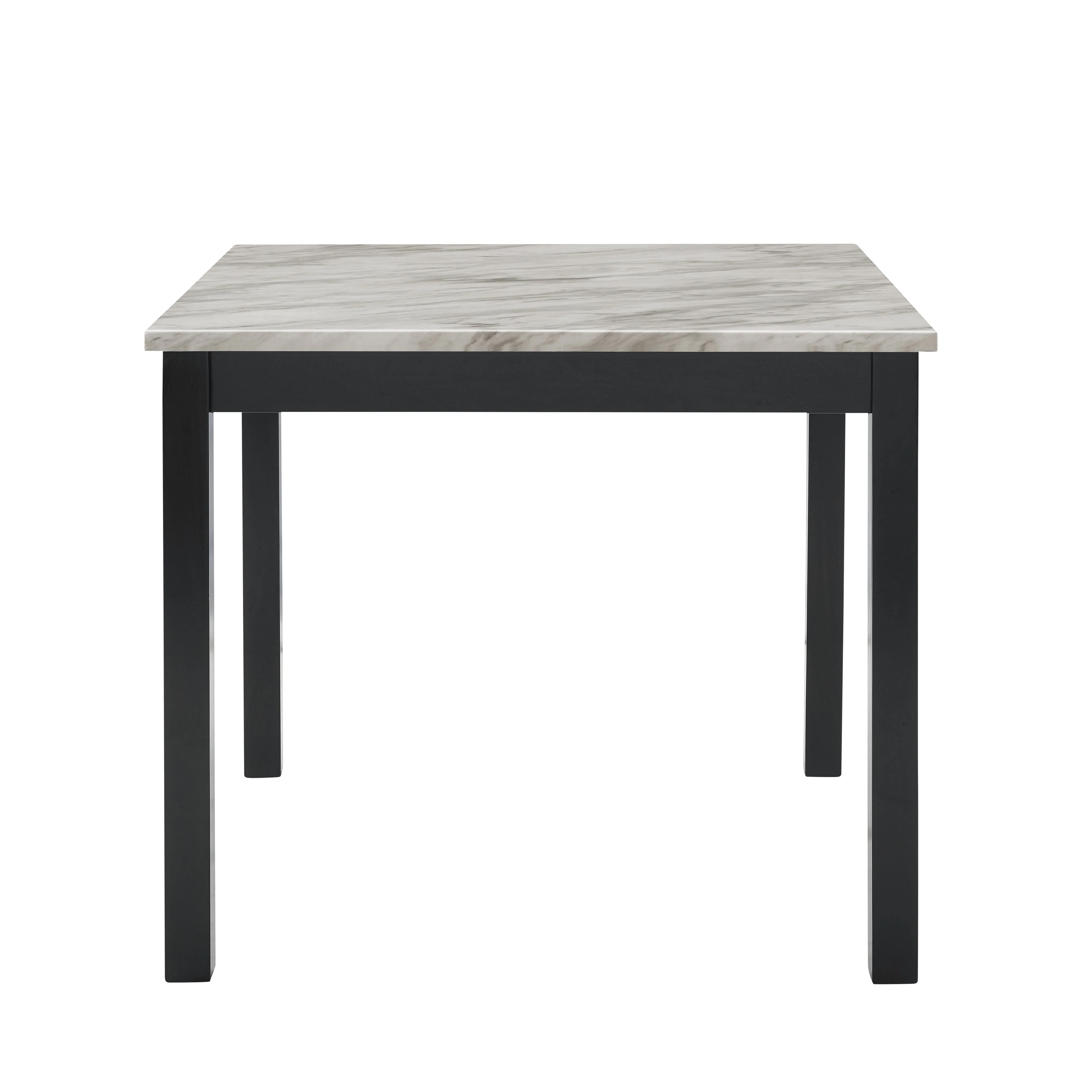 Celeste 5Pc 42" Marble Finish Counter Table & 4 Chairs-Black - Image 3