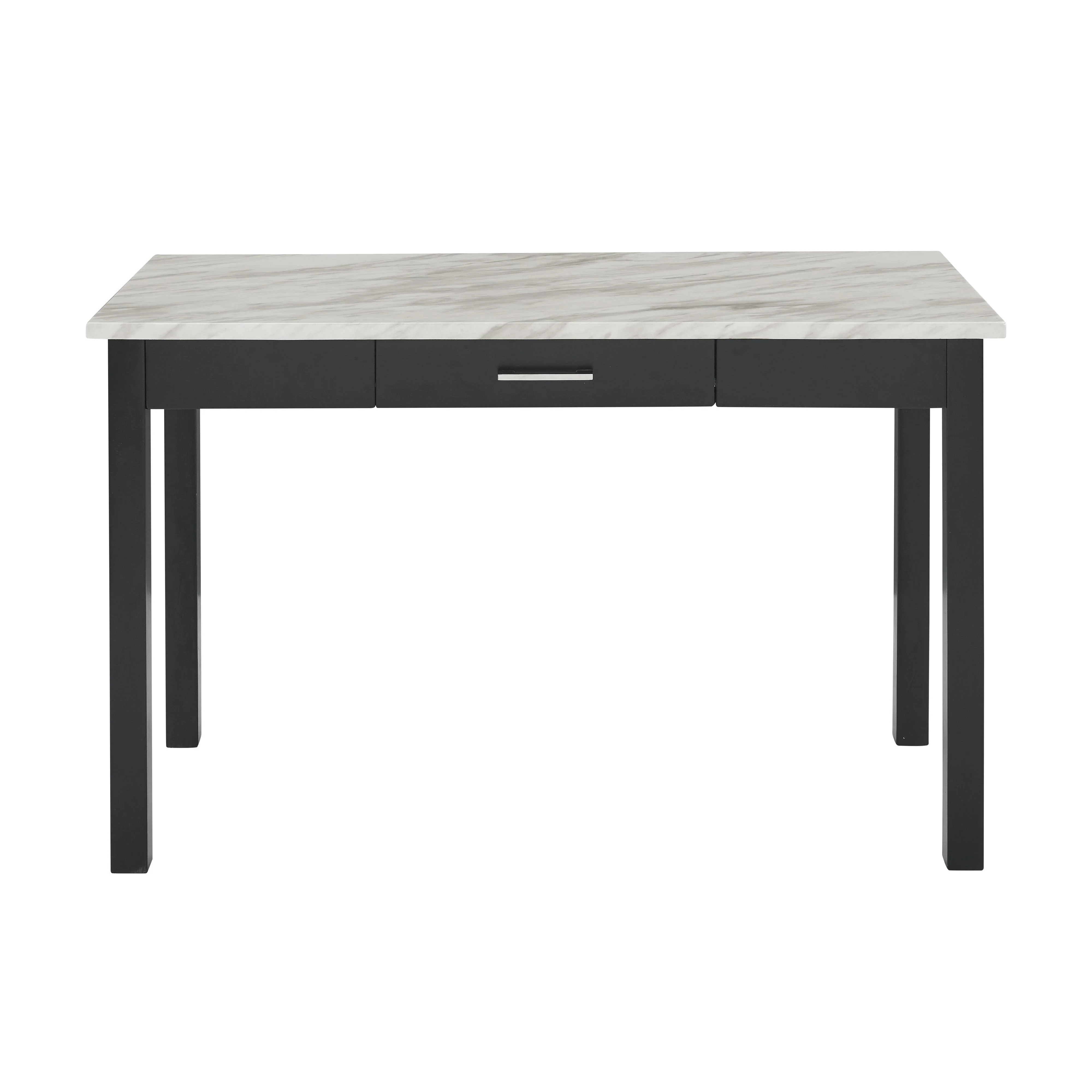 CELESTE DESK W/WHITE/GRAY FAUX MARBLE TOP-ESPRESSO BASE - Image 3