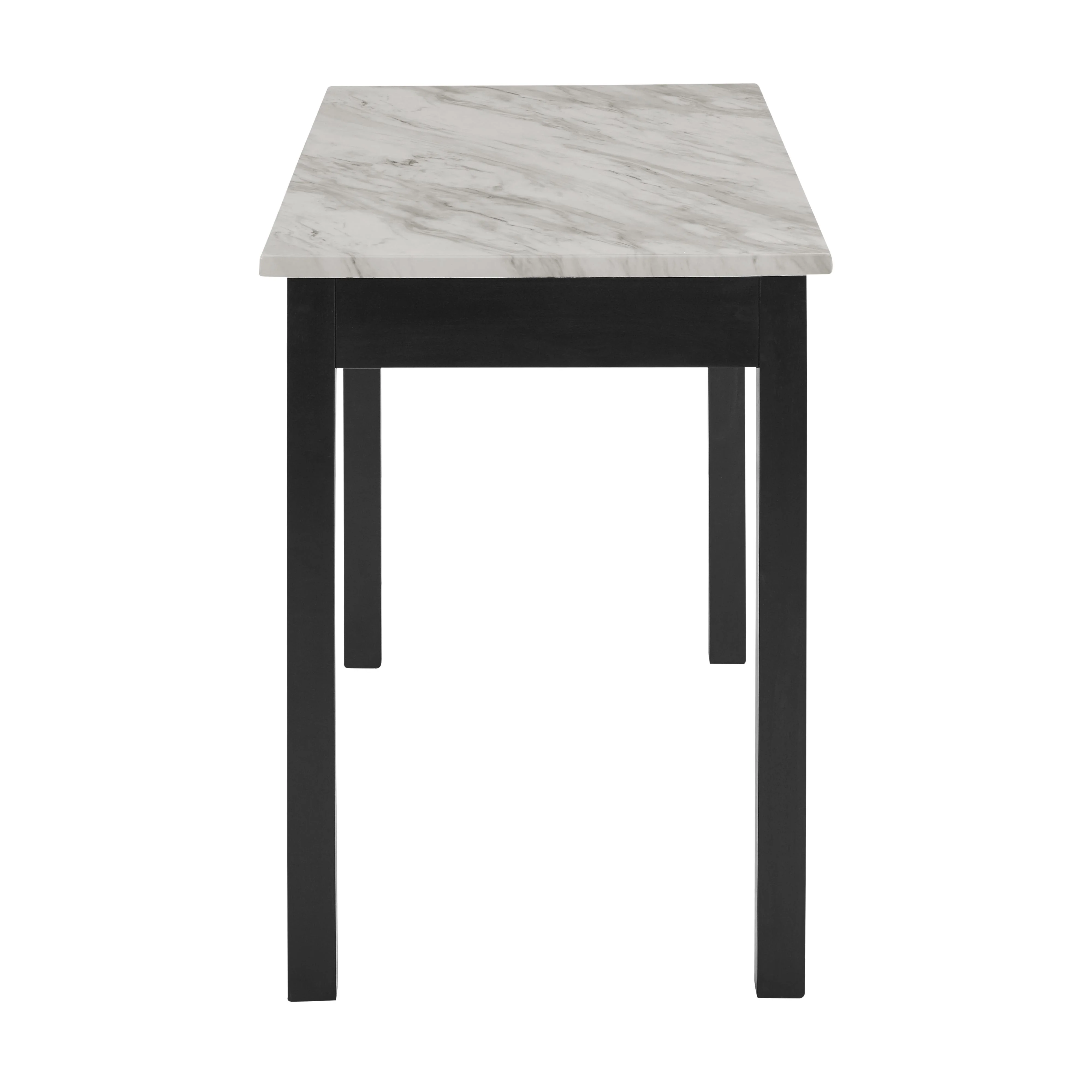 CELESTE DESK W/WHITE/GRAY FAUX MARBLE TOP-ESPRESSO BASE - Image 4