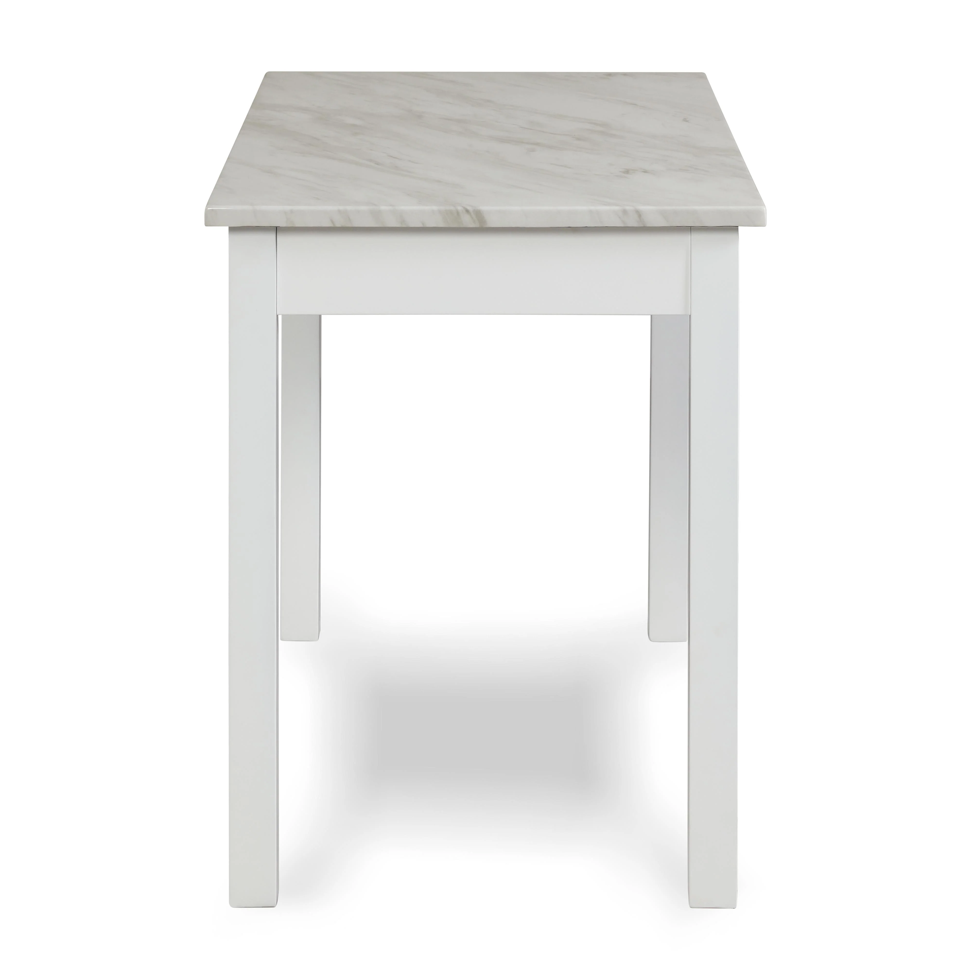 CELESTE DESK W/WHITE/GRAY FAUX MARBLE TOP-WHITE BASE - Image 3