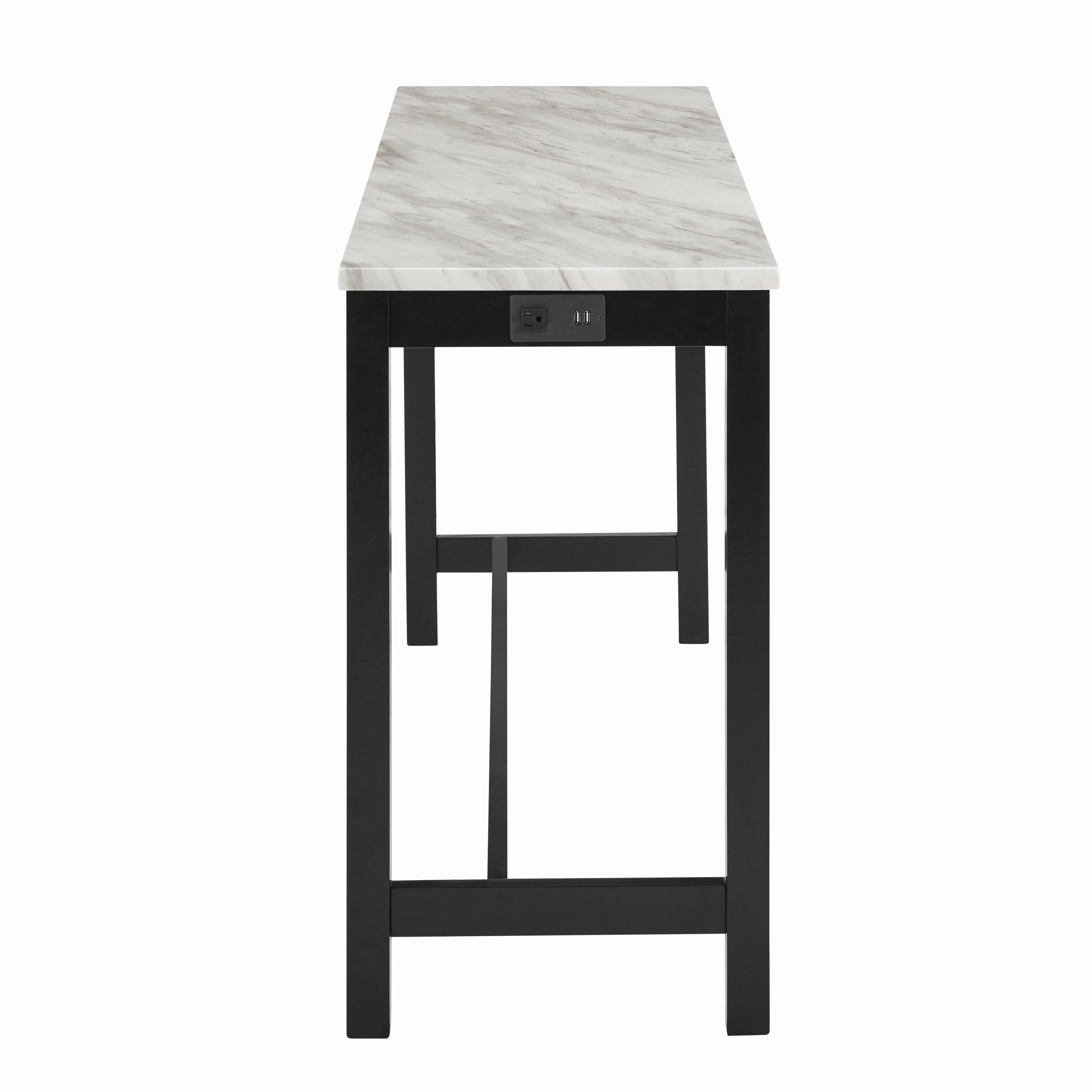 Celeste Theater Bar Table W/ 3 Stools-Blue - Image 4