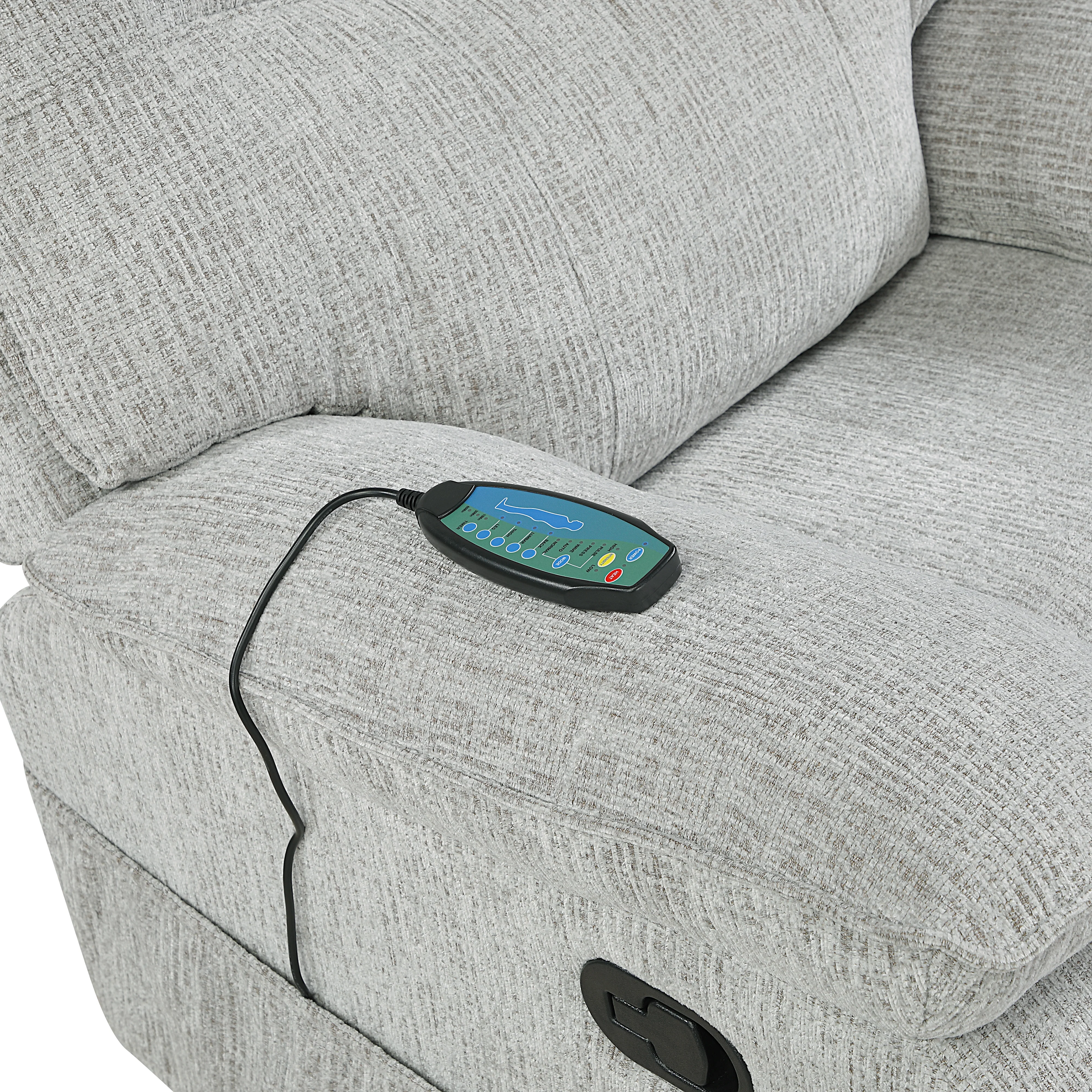 Chablis Glider Recliner W/Heat & Massage-Mist Gray - Image 7