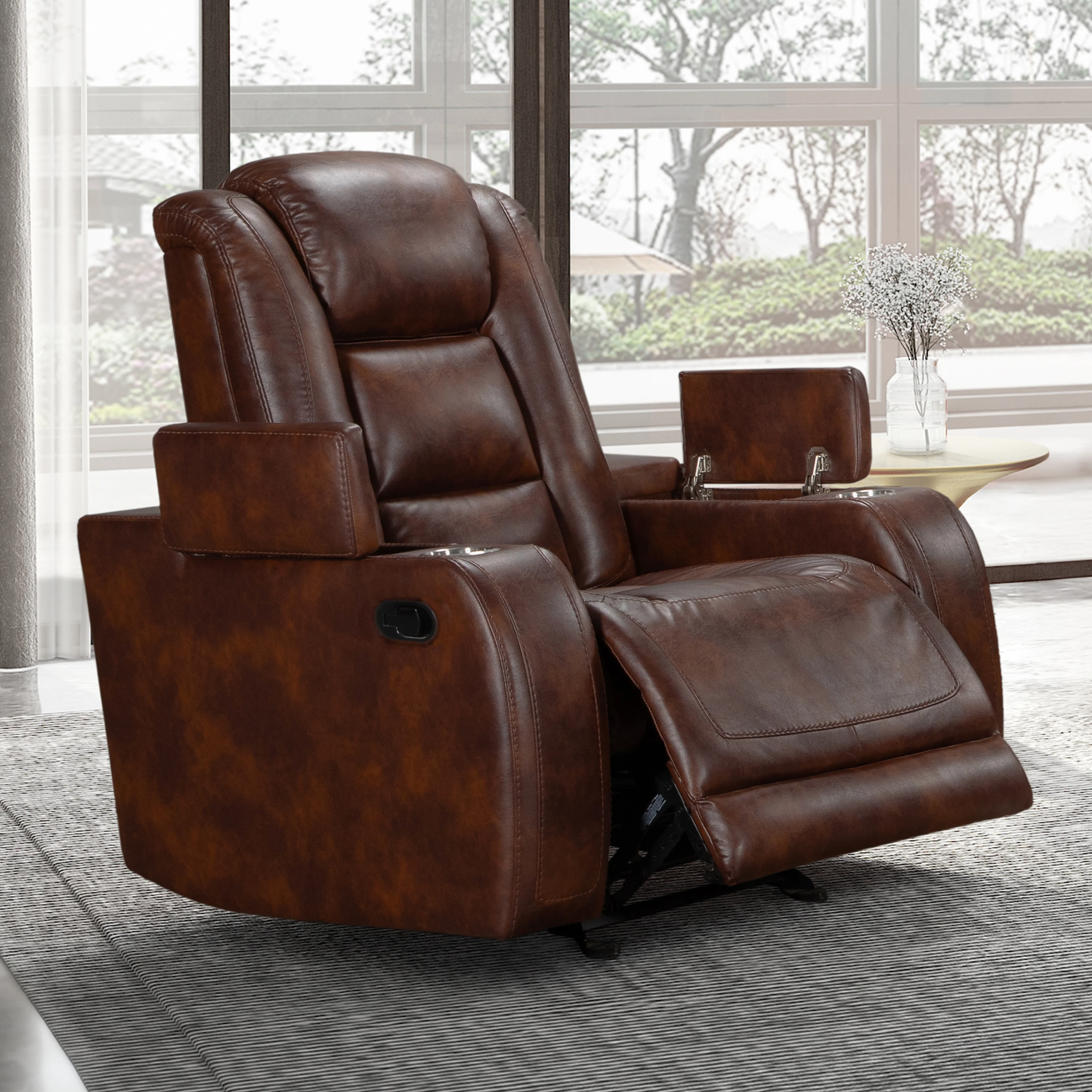 Chester Glider Recliner-Brown - Image 10