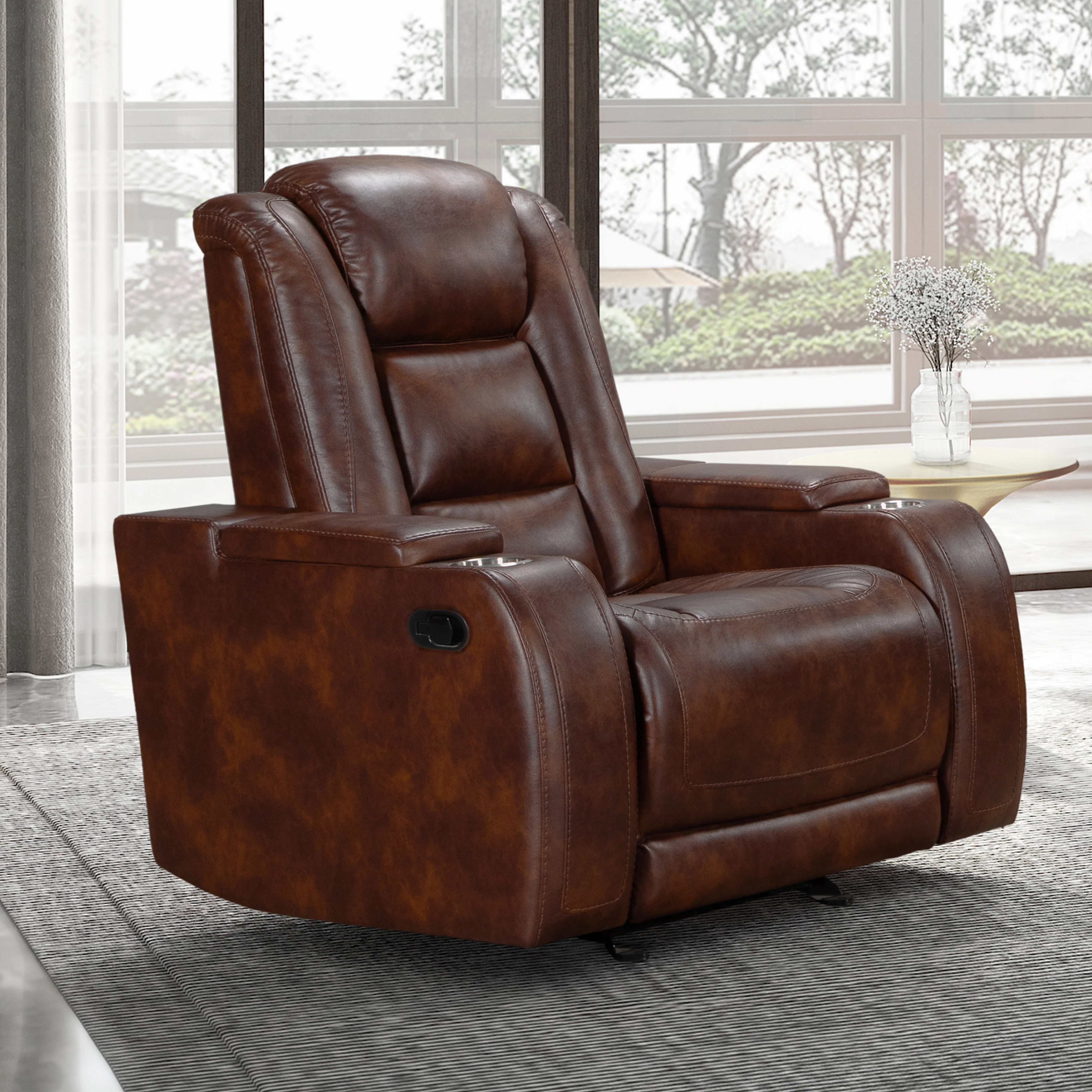 Chester Glider Recliner-Brown - Image 9