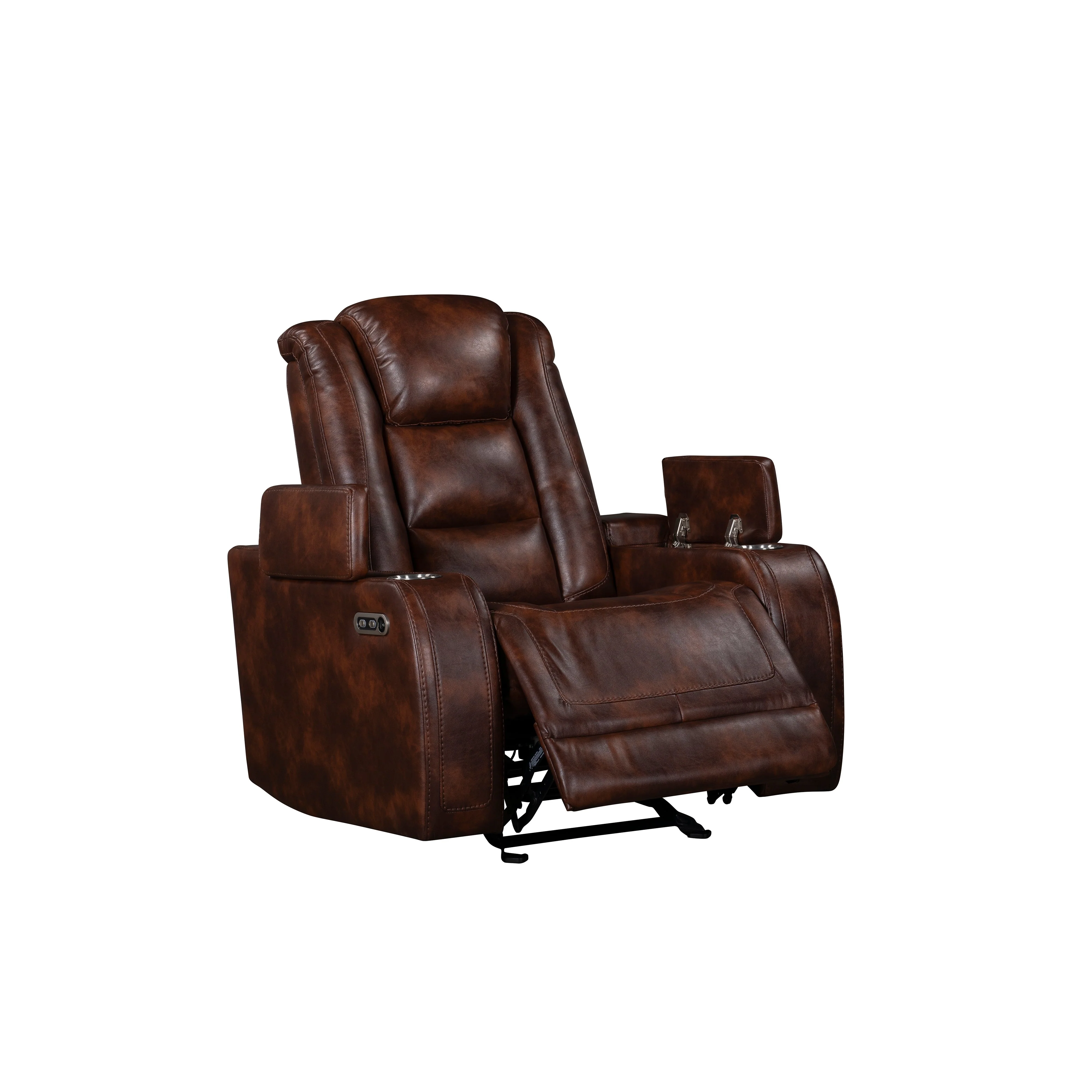 Chester Glider Recliner W/Pwr Hr & Fr-Brown - Image 3