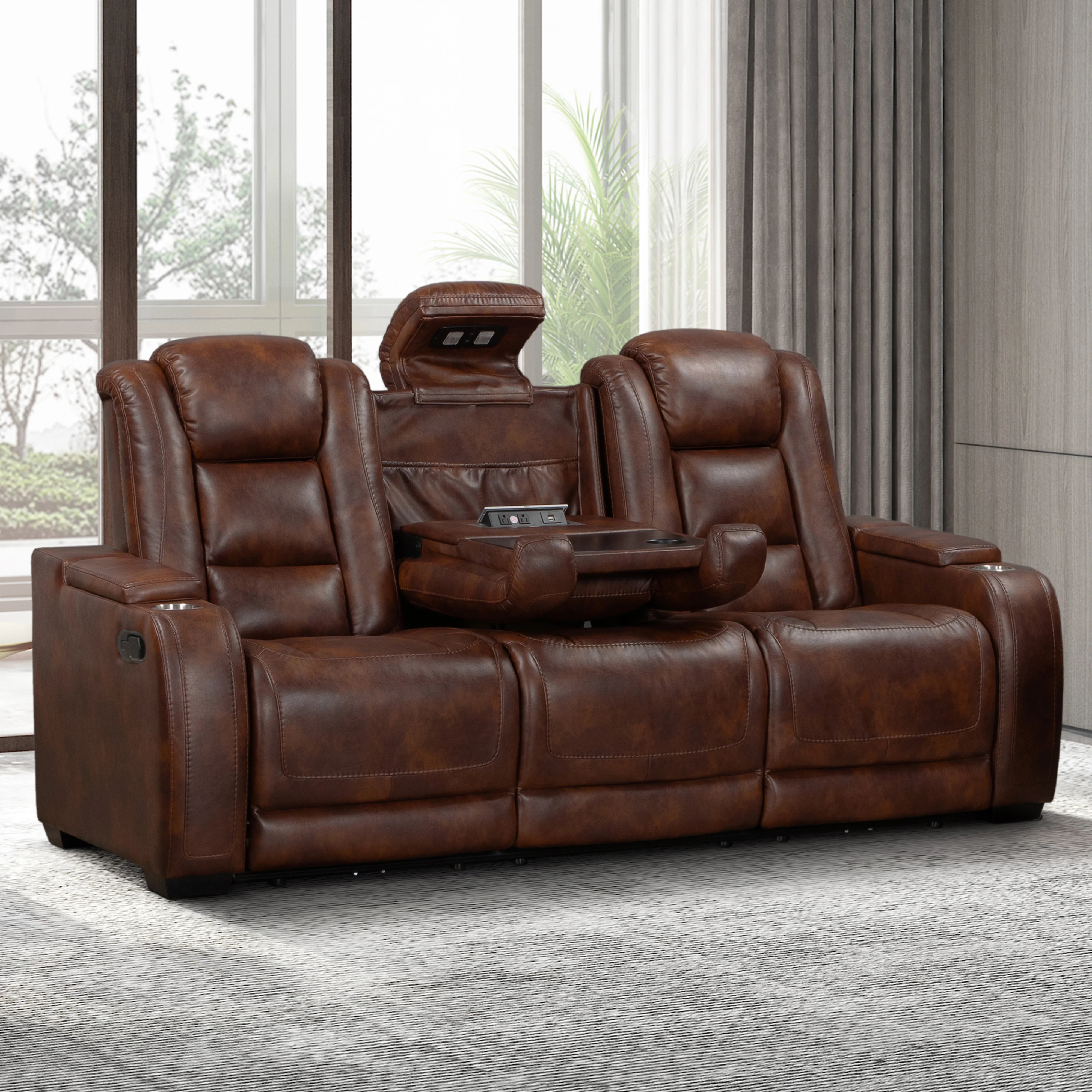 Chester Reclining Sofa-Brown - Image 10