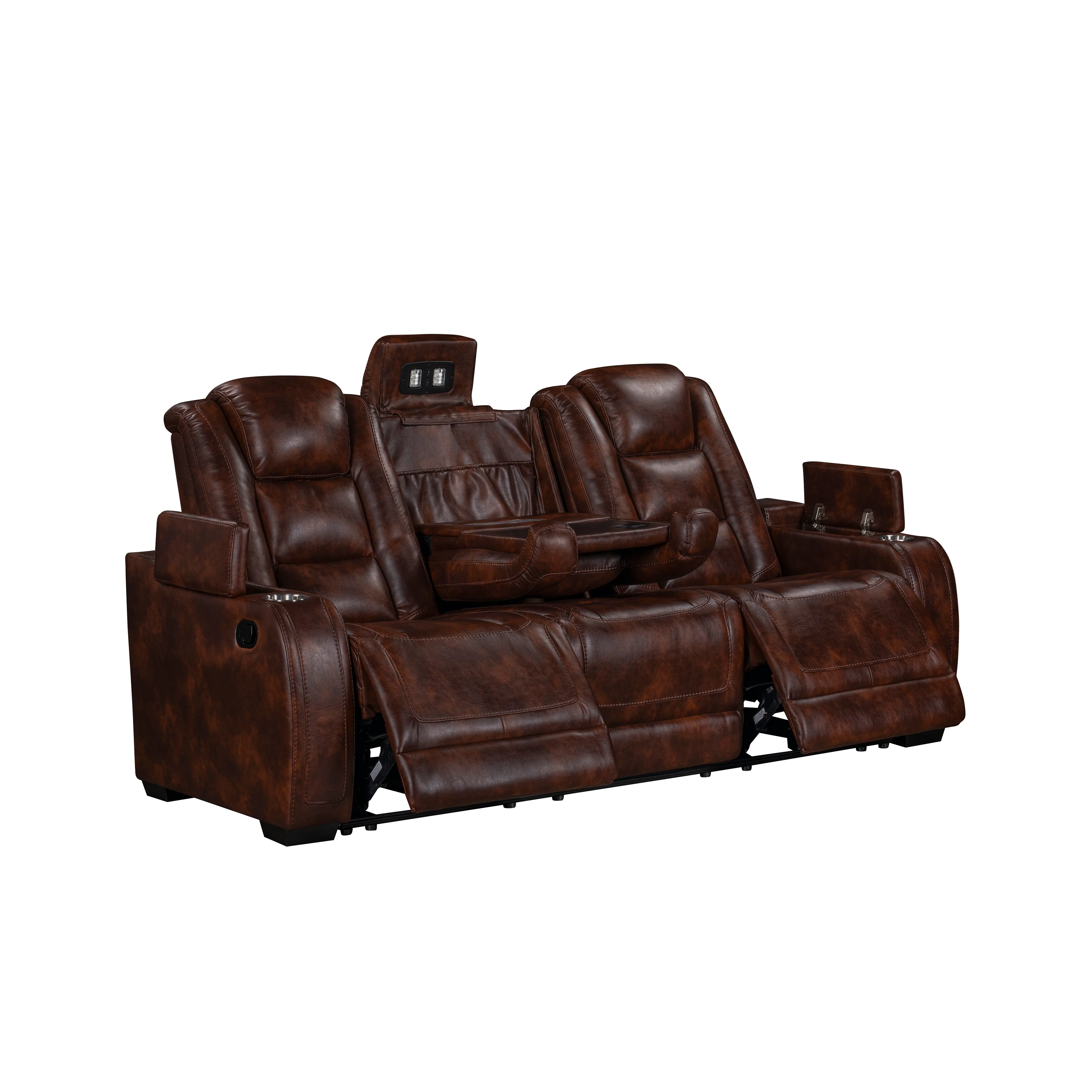 Chester Reclining Sofa-Brown - Image 3