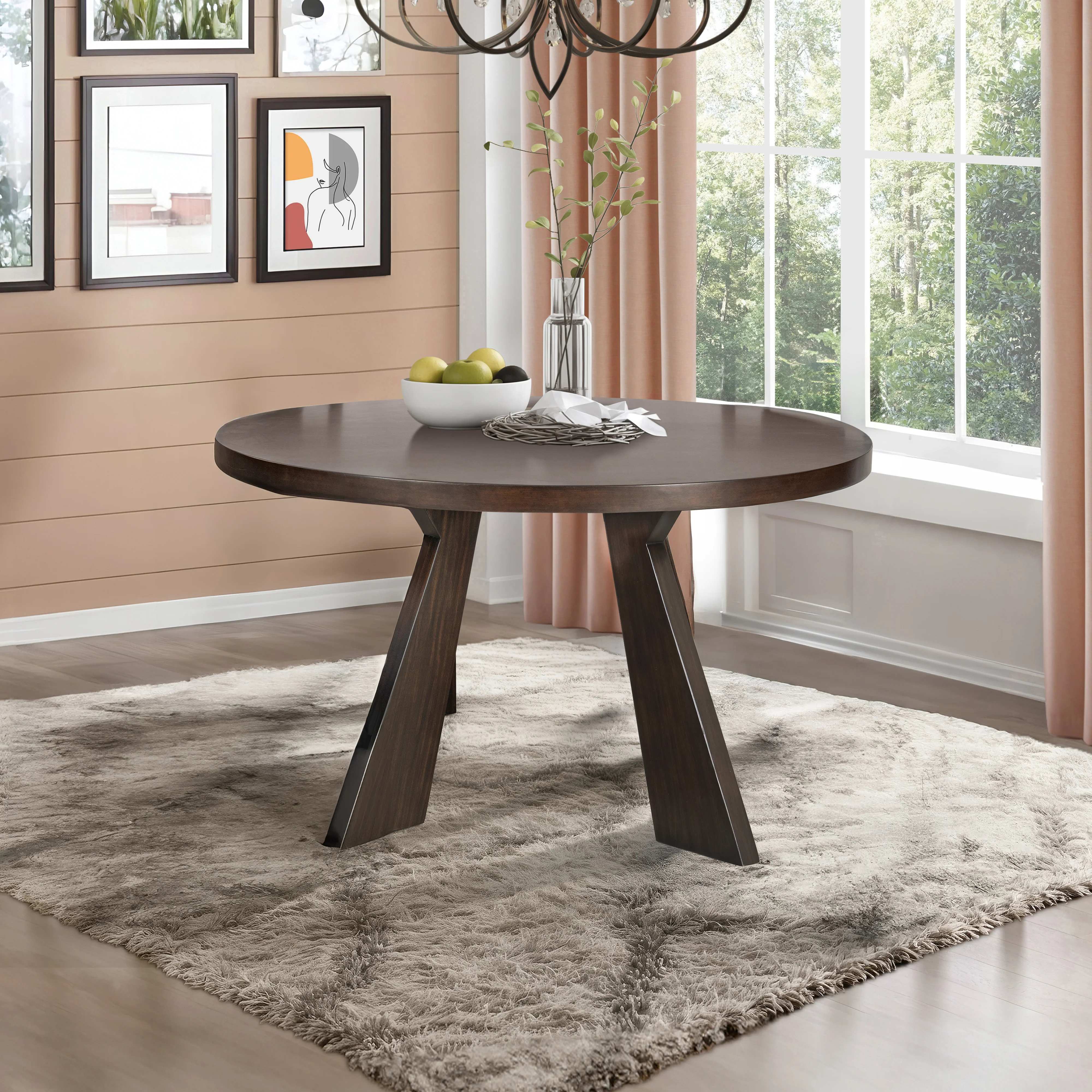 Chestnut Ridge 47" Round Table-Brown - Image 5
