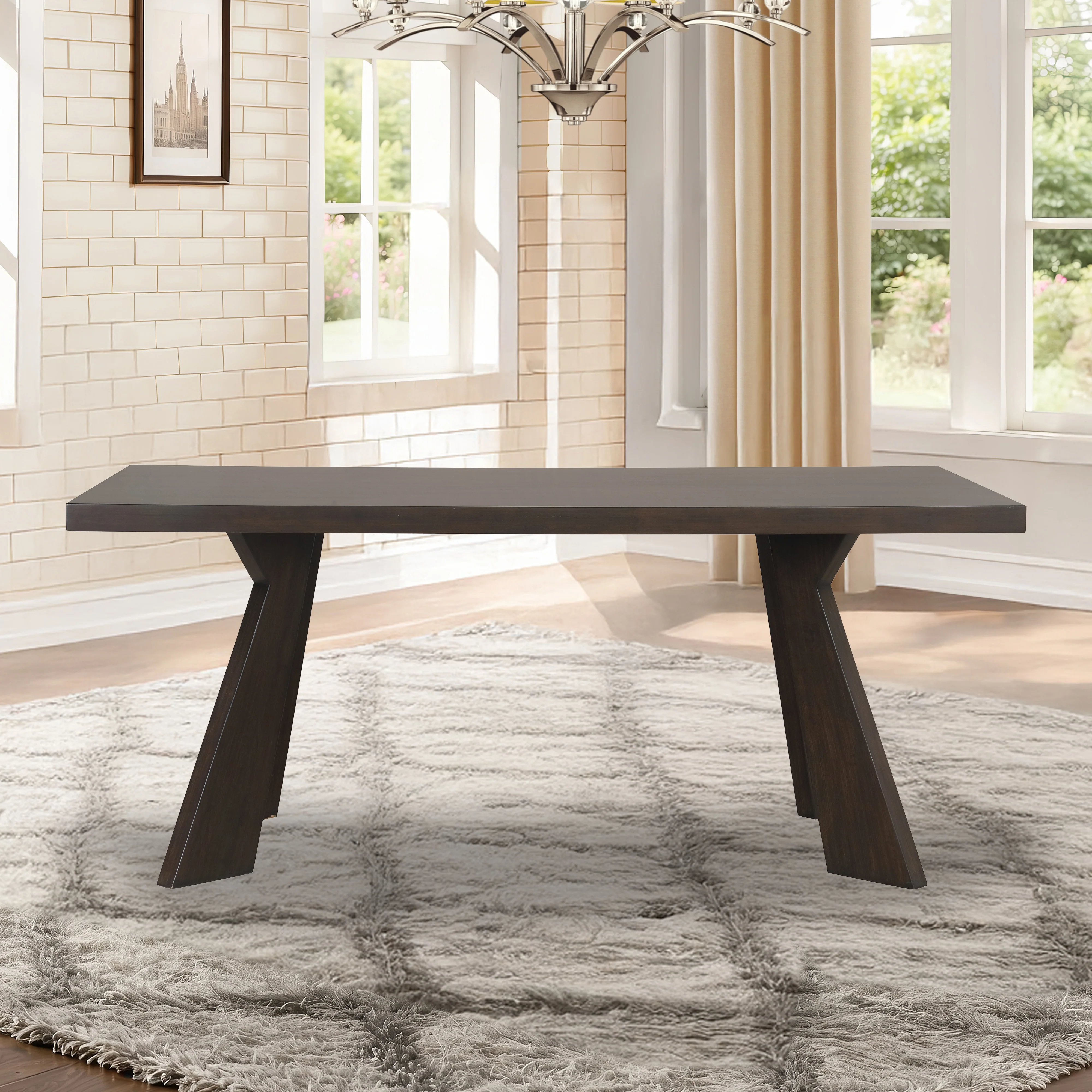 Chestnut Ridge 72" Dining Table-Brown - Image 5