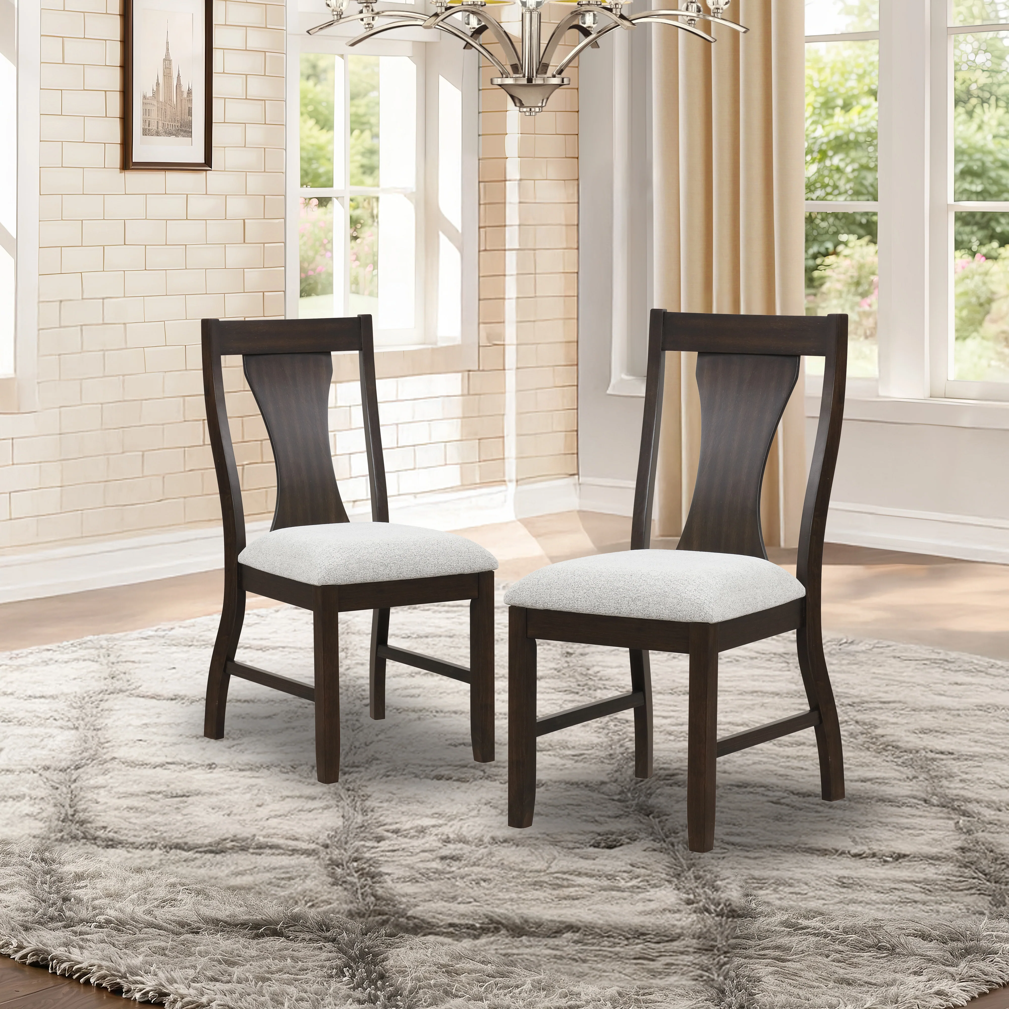Chestnut Ridge Dining Chair (2 Per Carton)-Brown - Image 7